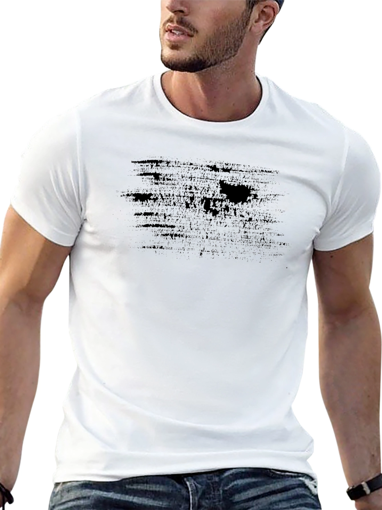 Mens Basic Black Crew Neck T-Shirt