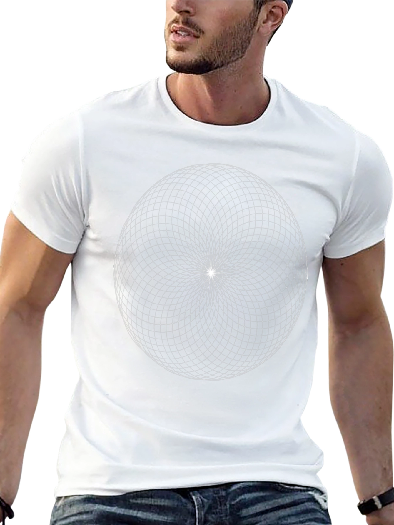Geometric Sphere Black T-Shirt