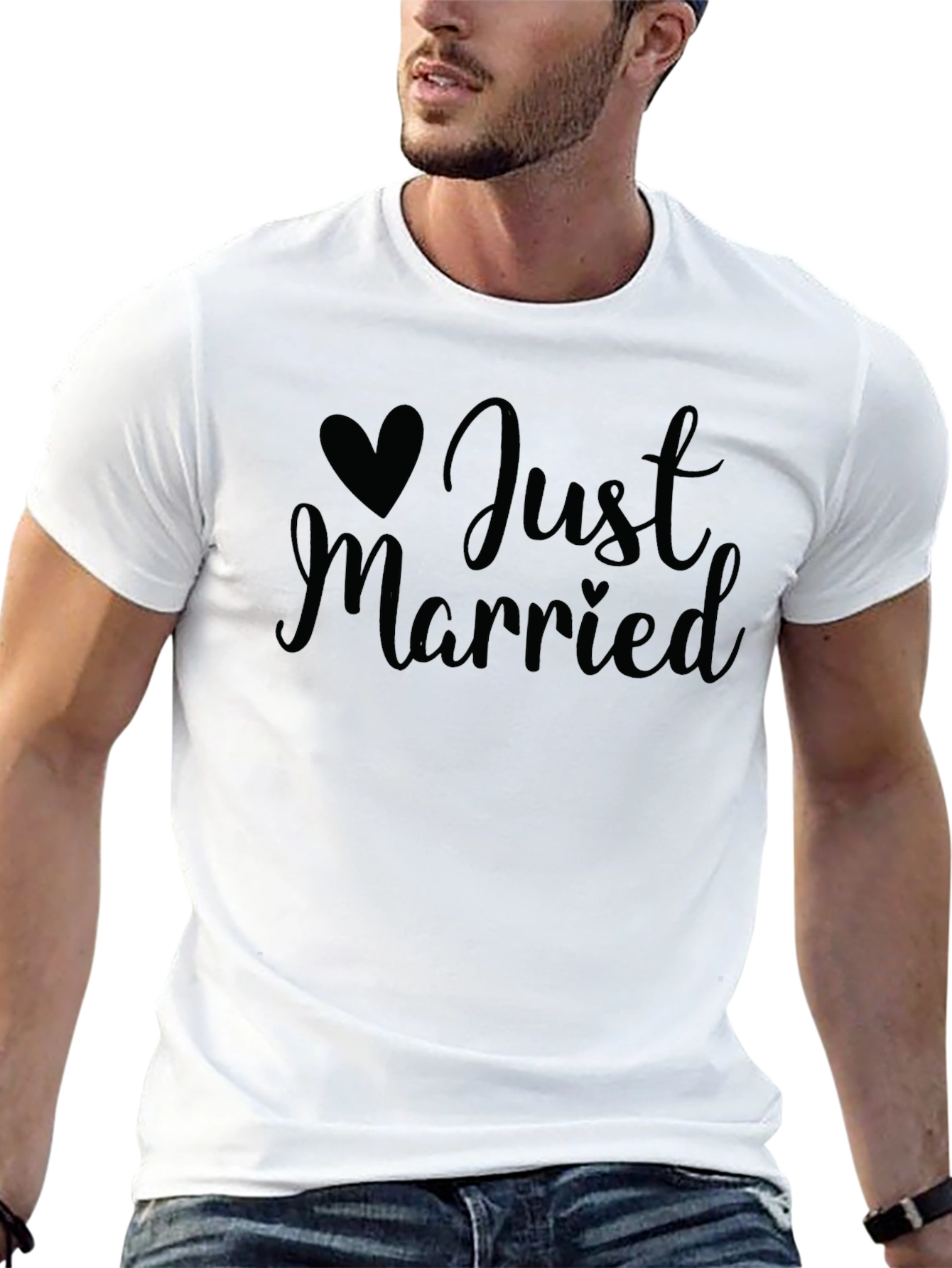 Just Married Graphic Tee - Newlywed Celebration