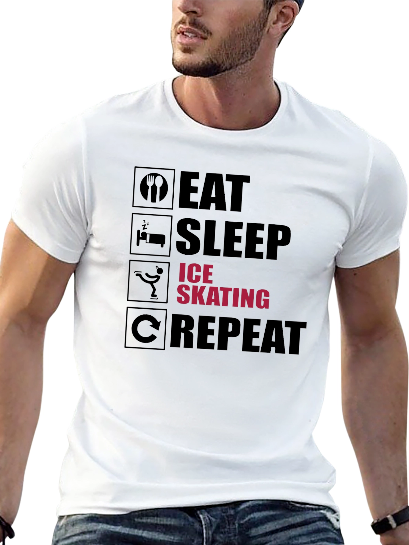 Eat Sleep Ice Skating Repeat T-Shirt