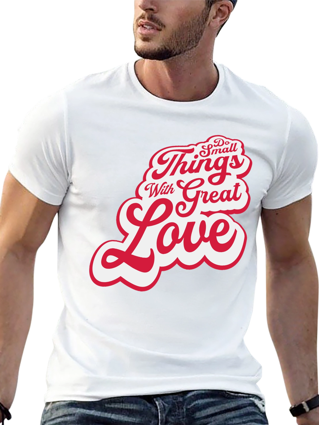Inspirational Do Small Things With Great Love Black T-Shirt