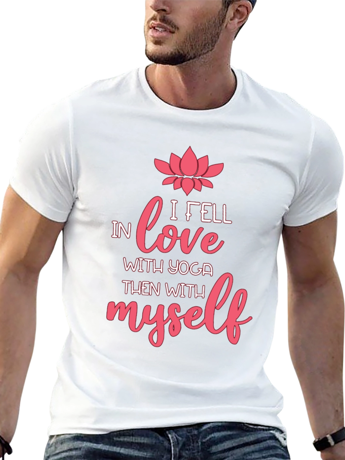 Yoga Love Graphic Tee - Black Cotton T-Shirt