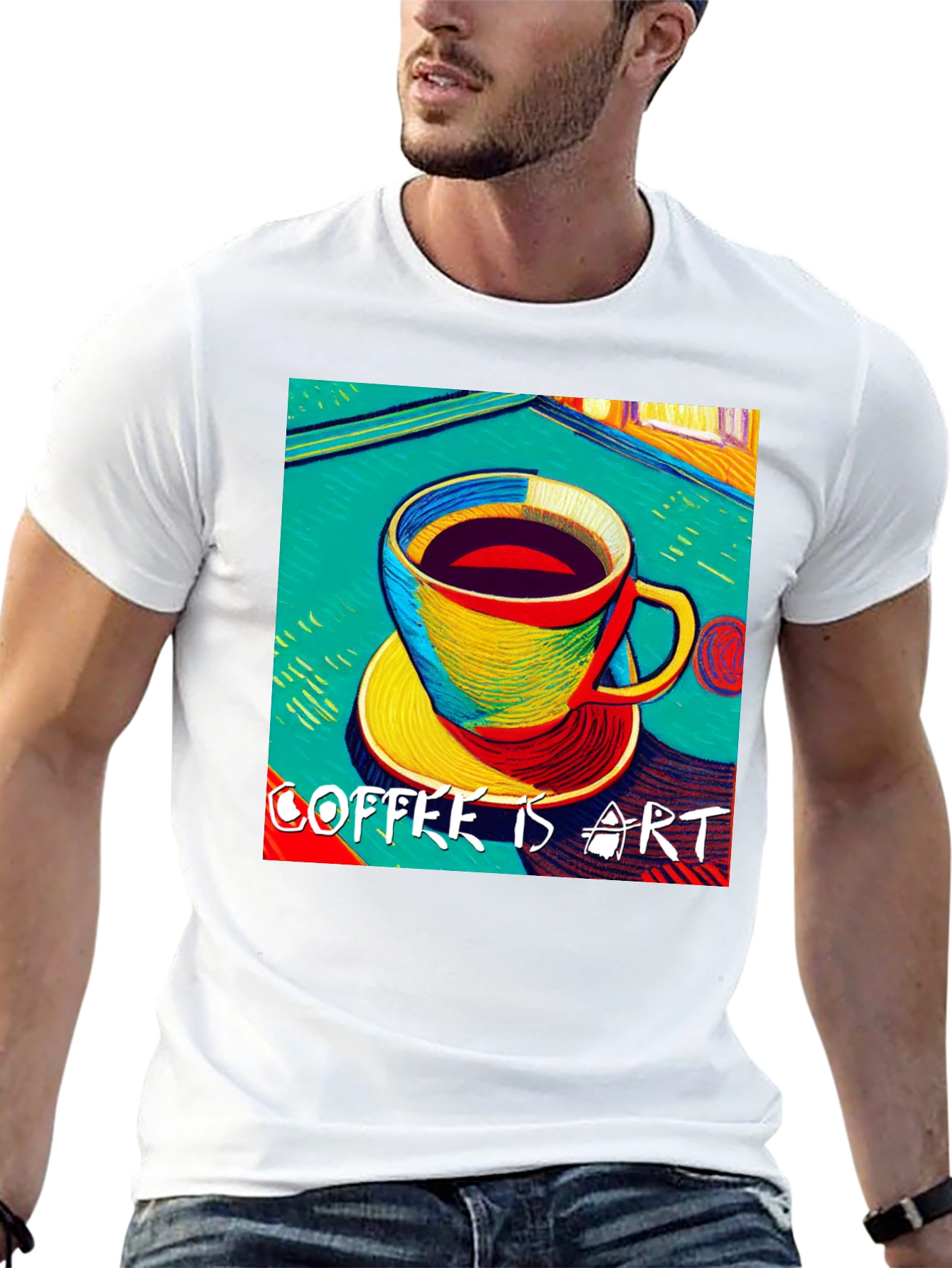 Coffee is Art Graphic Tee - Black
