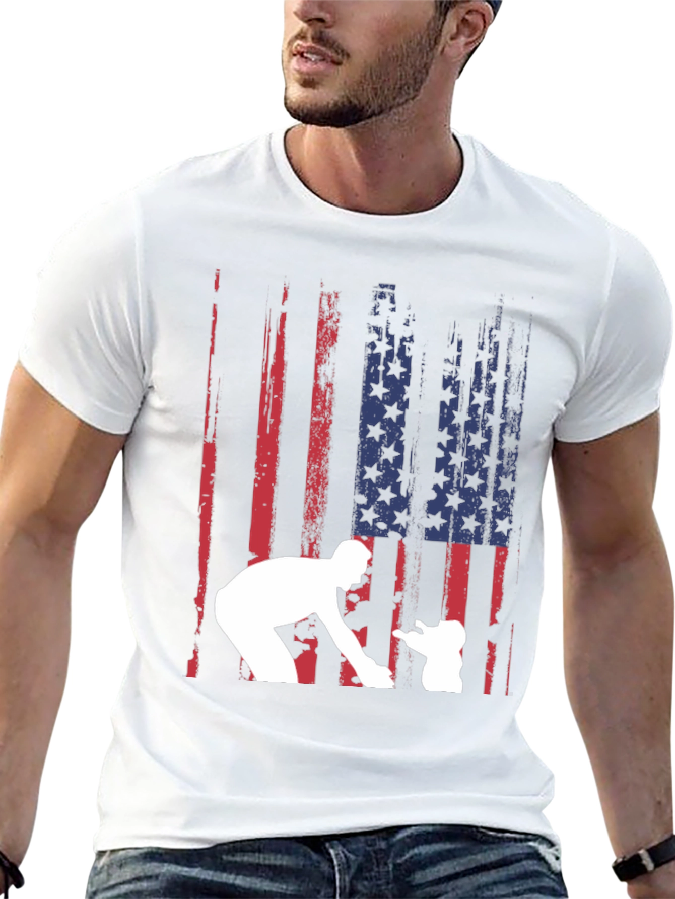 Patriotic Dad & Baby Graphic Tee