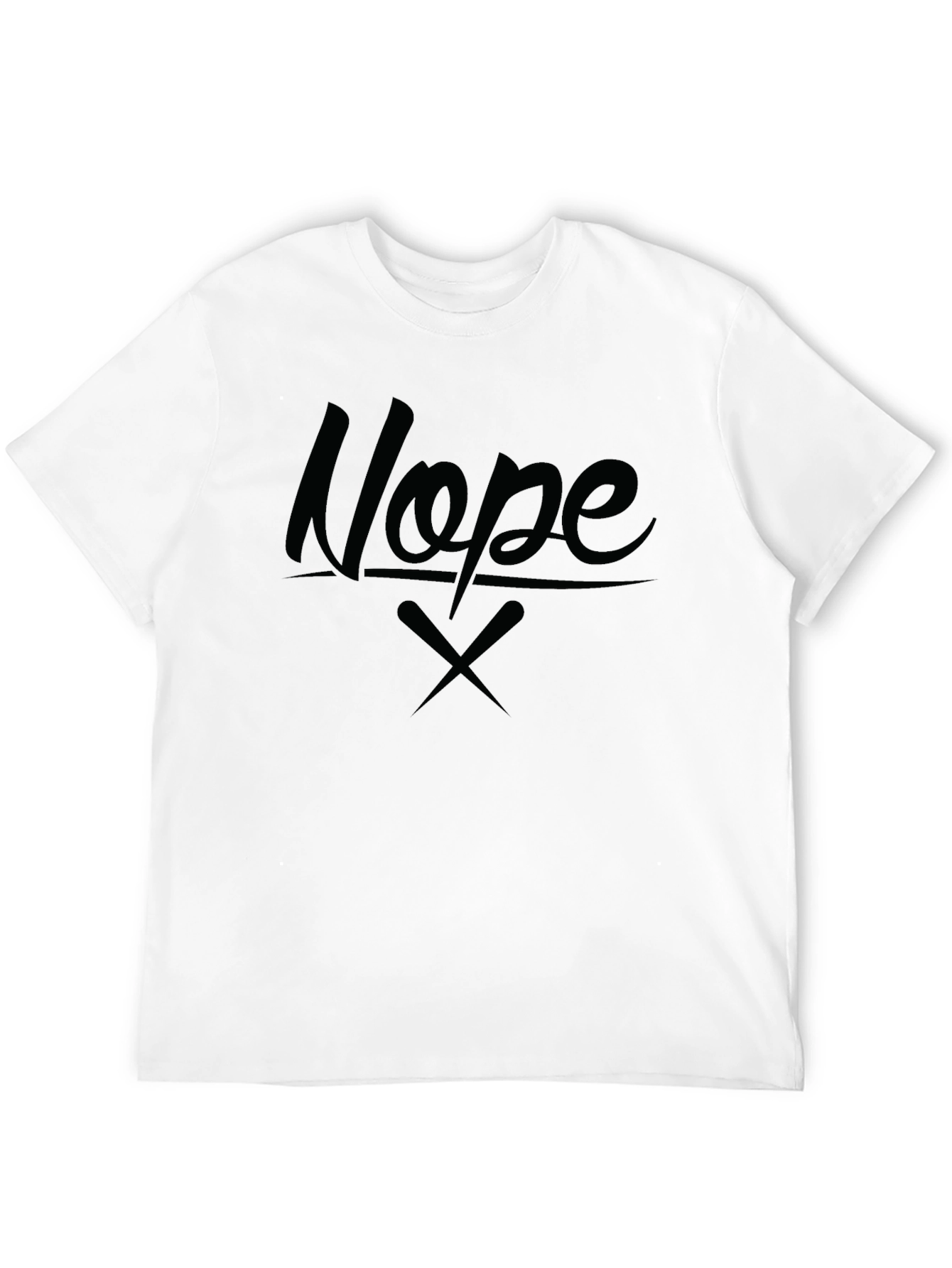 Nope Graphic Tee - Stylish Black Cotton T-Shirt