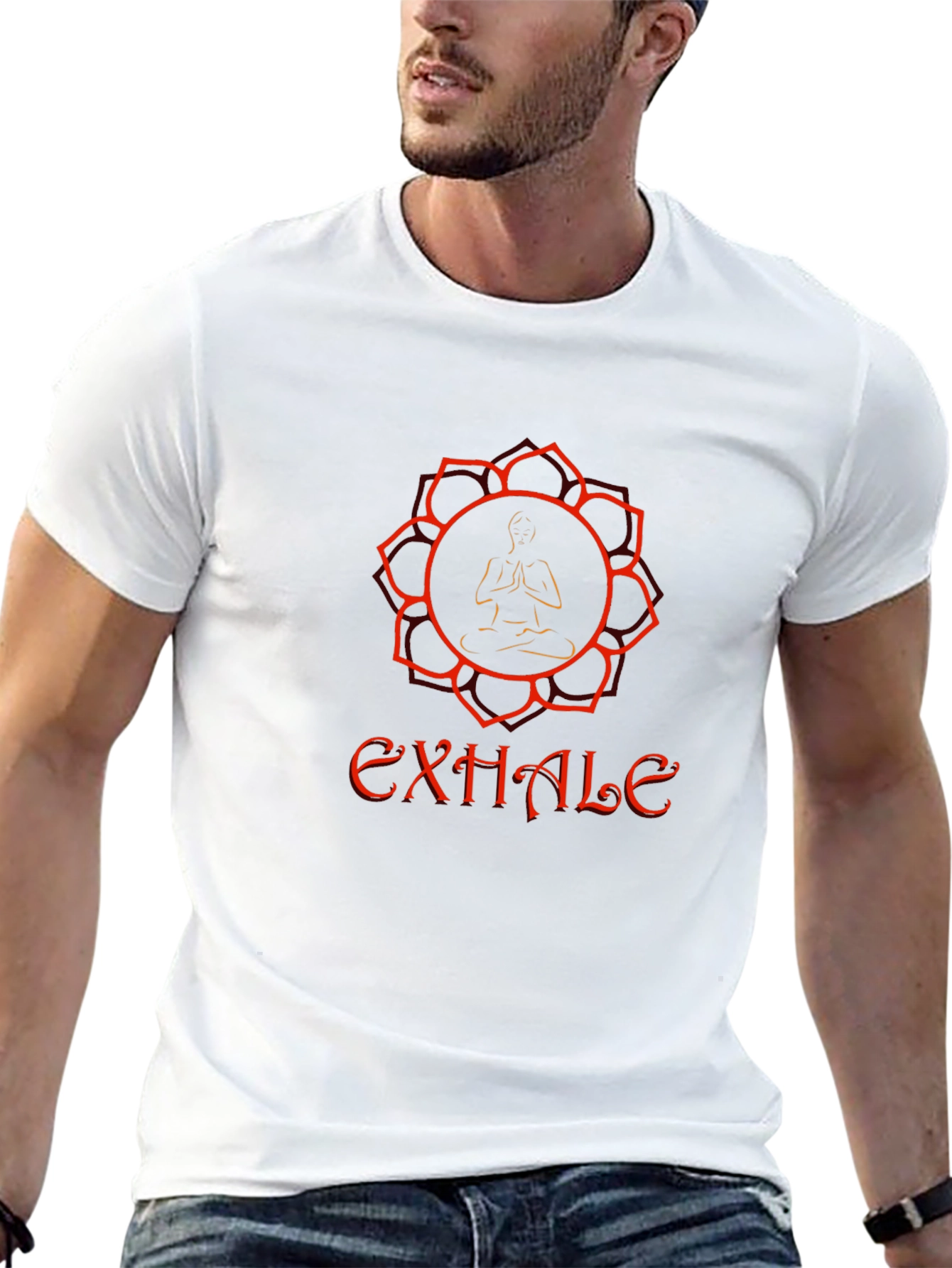 Exhale Yoga Graphic Black T-Shirt