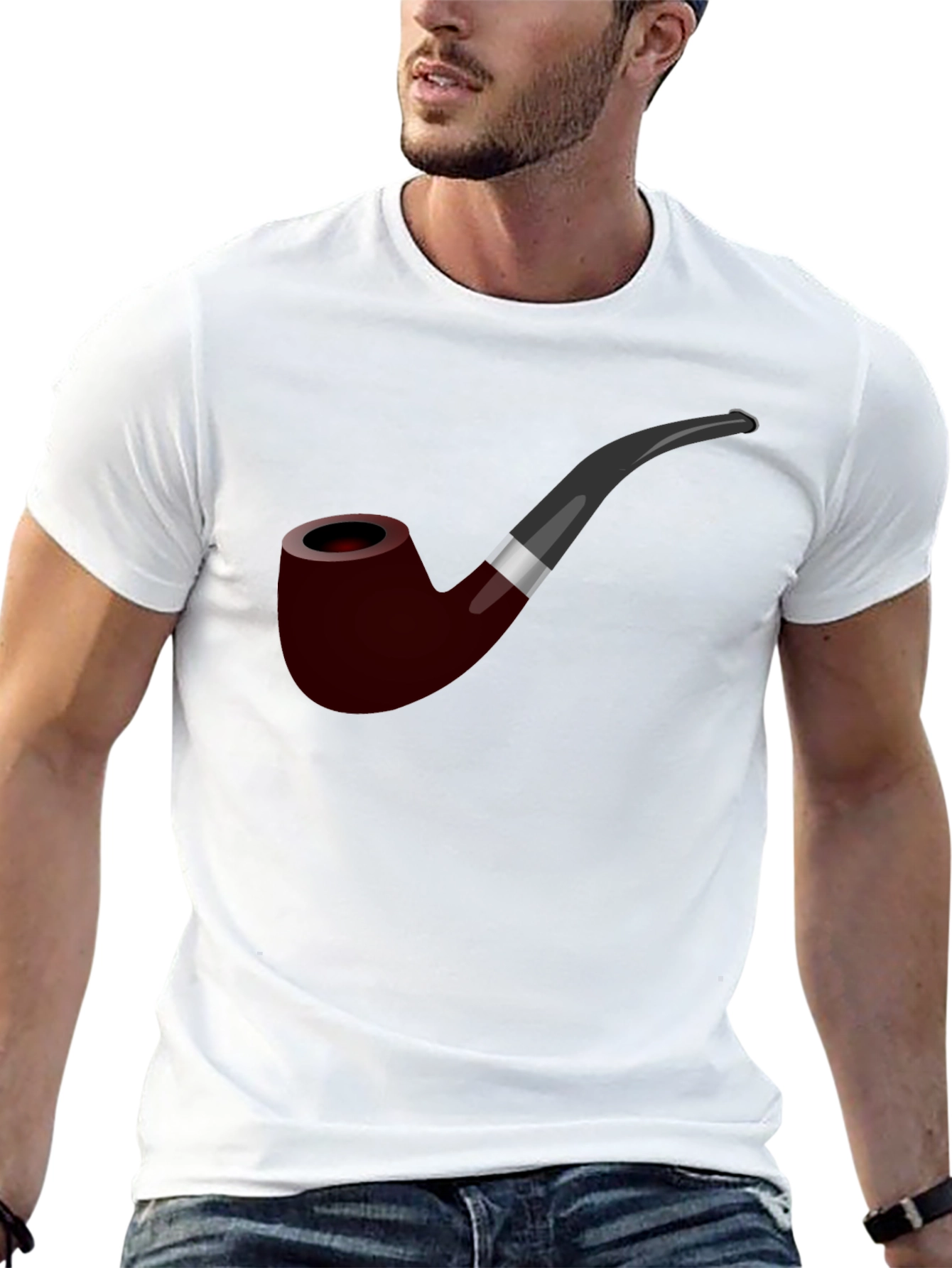 Smoking Pipe Graphic T-Shirt - Classic Style