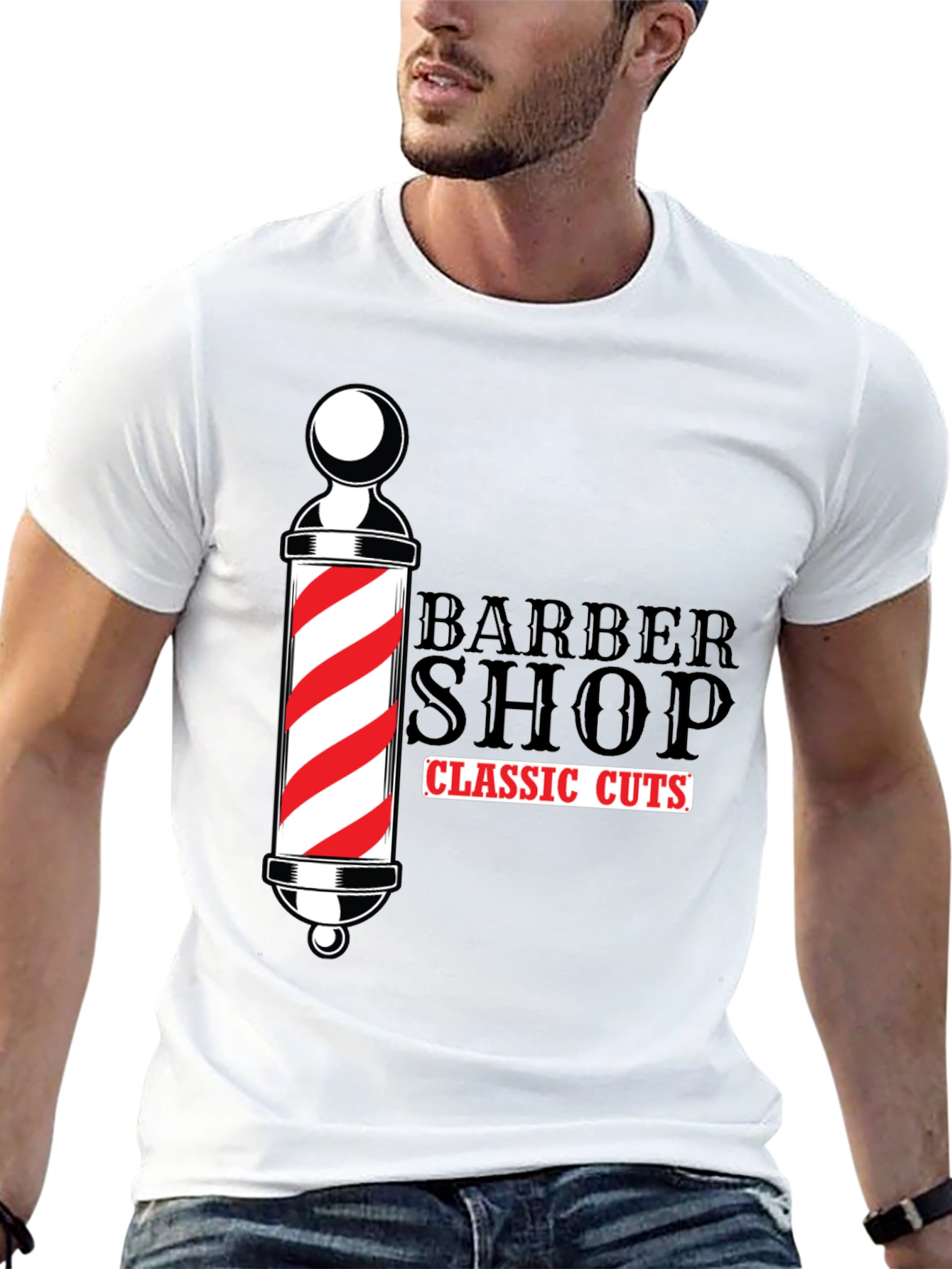 Barber Shop Classic Cuts Black T-Shirt