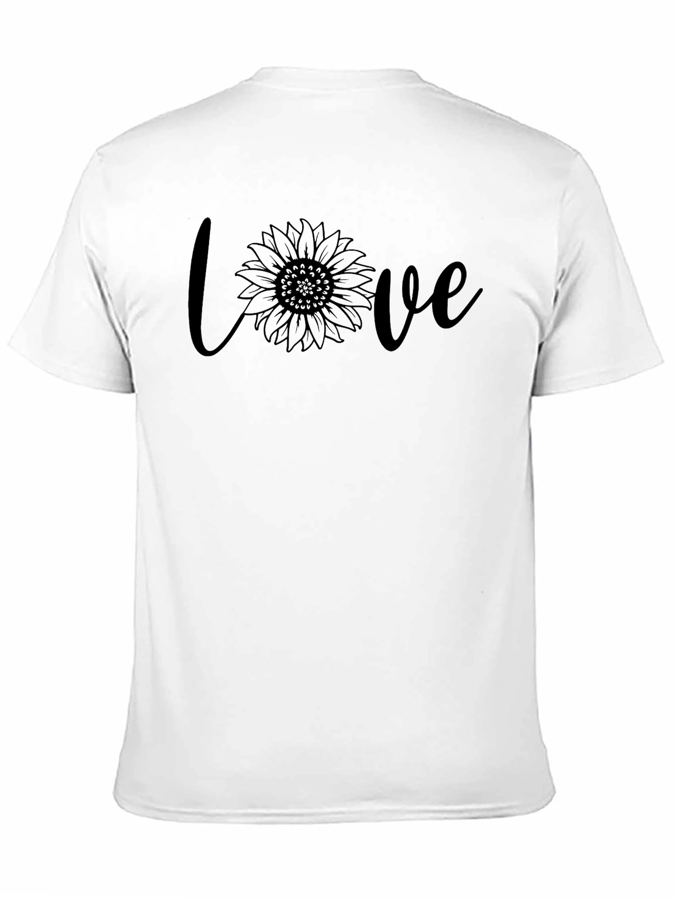 Sunflower Love Graphic Black Tee