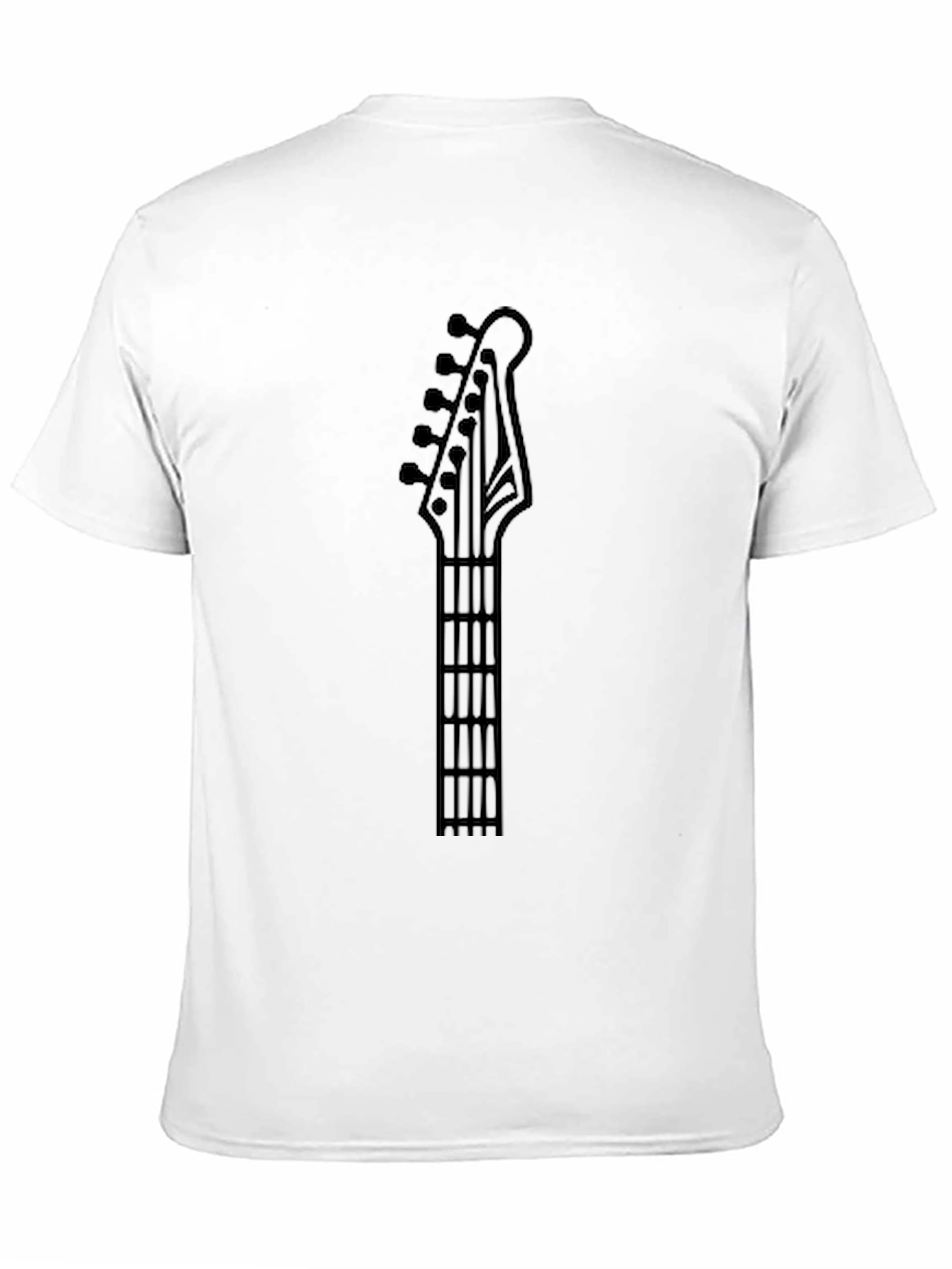 Guitar Headstock Graphic Tee - Black