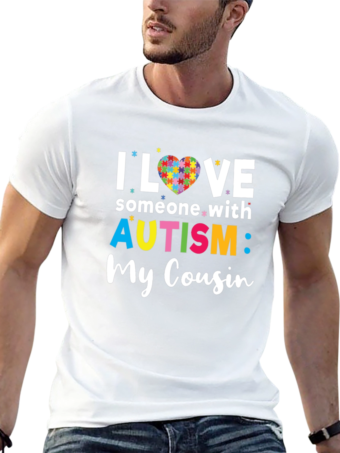 Autism Awareness T-Shirt - I Love Someone With Autism