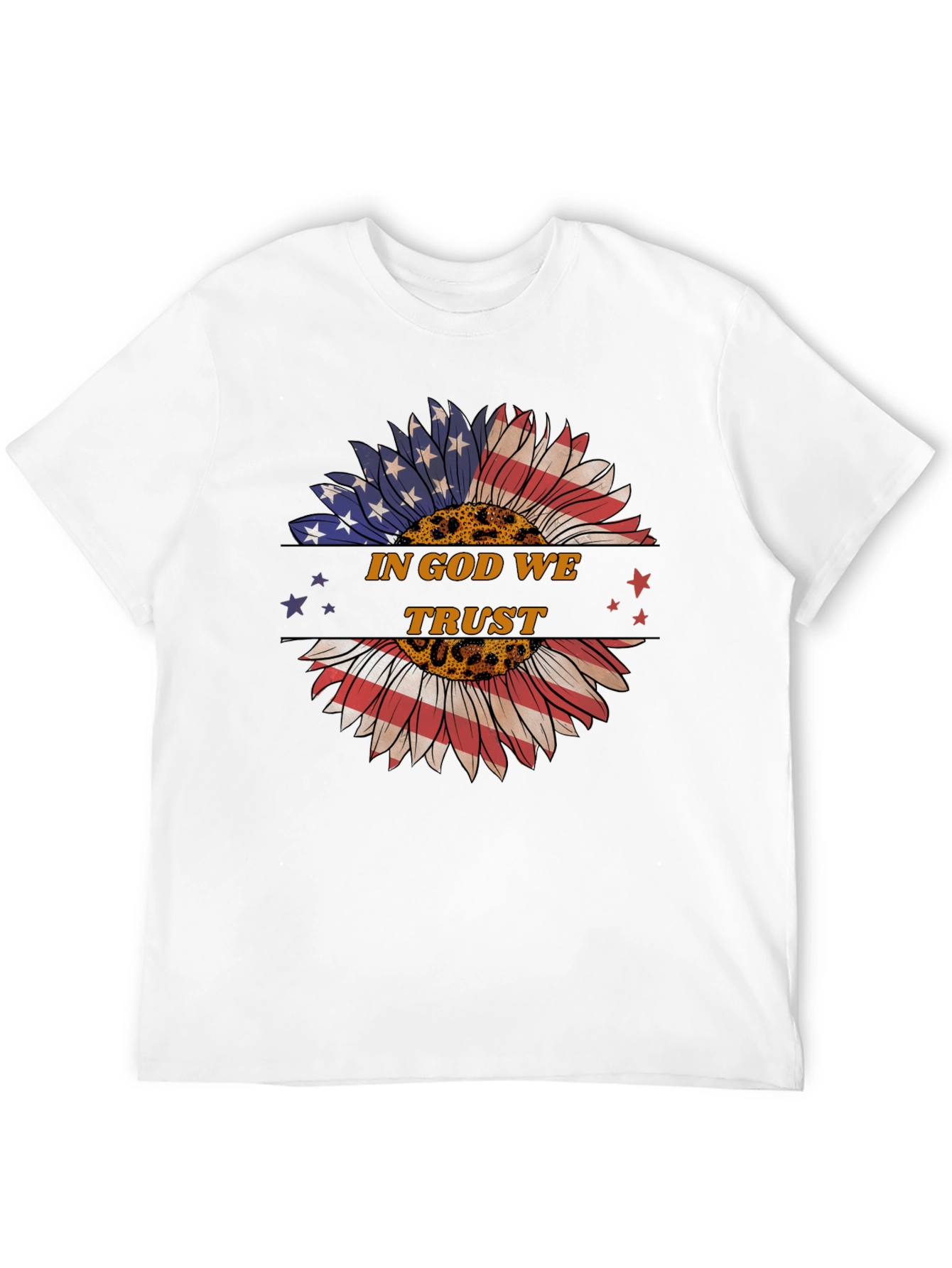 In God We Trust Sunflower Graphic Tee