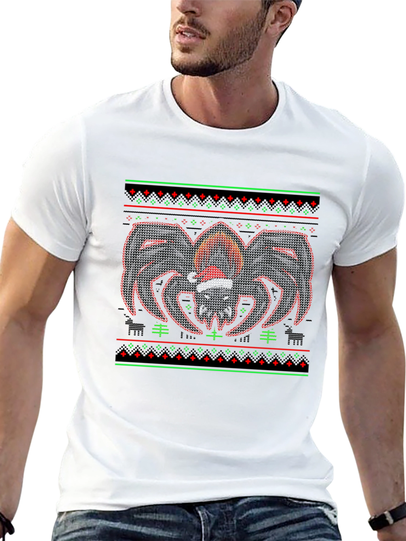 Festive Spider Ugly Christmas Sweater T-Shirt