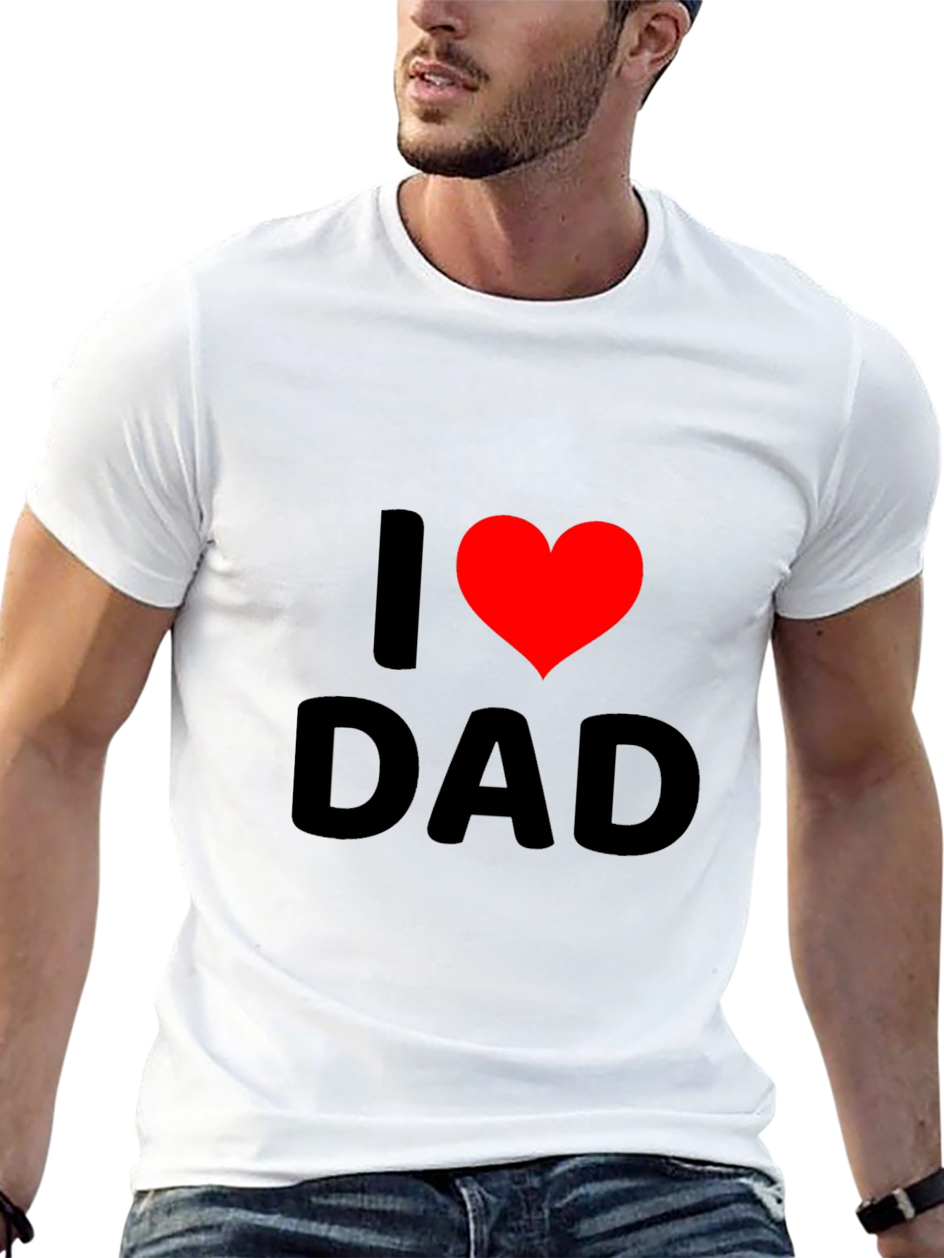 I Heart Dad Black T-Shirt