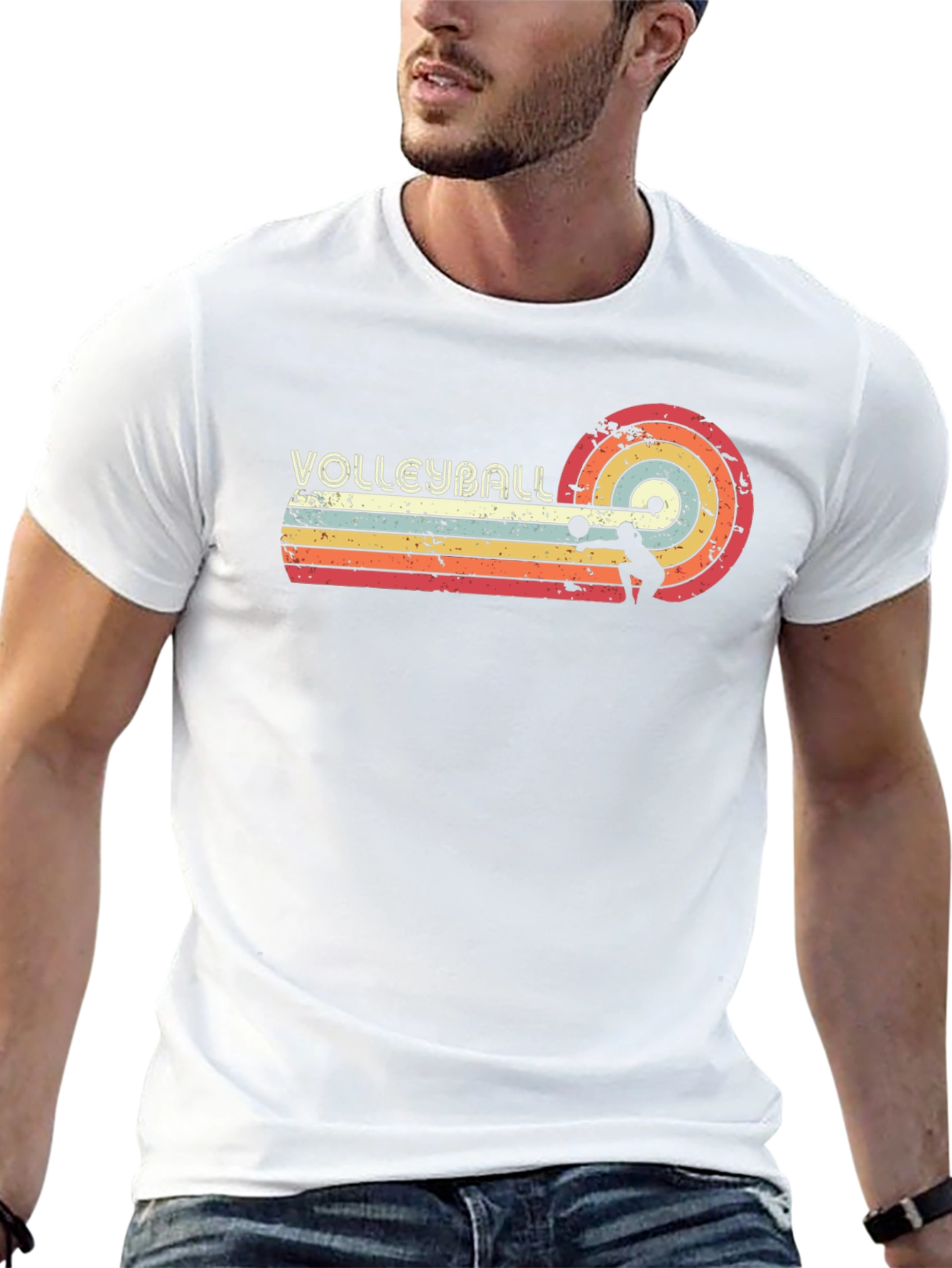 Retro Volleyball Graphic T-Shirt