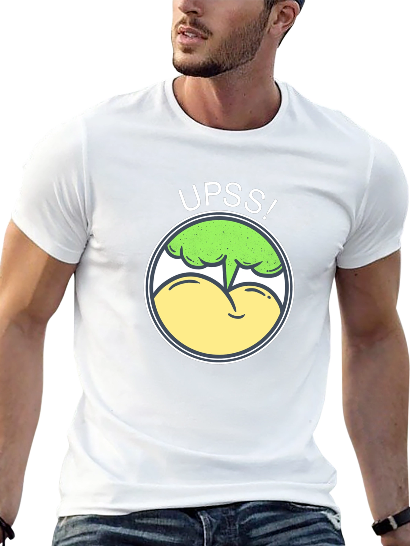 Funny UPSS! Broccoli Butt T-Shirt - Humor Tee