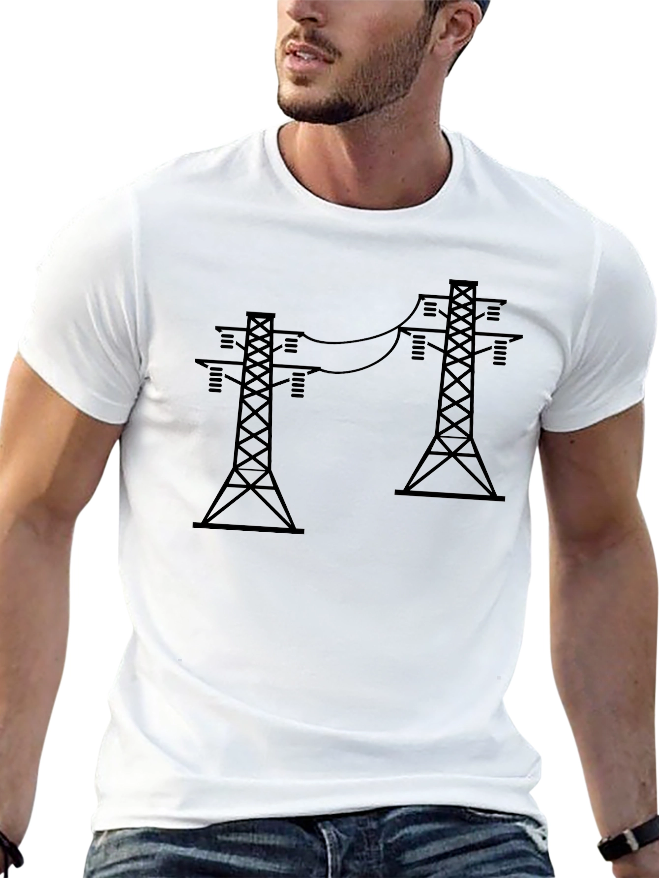 Power Line T-Shirt - Electric Grid Design