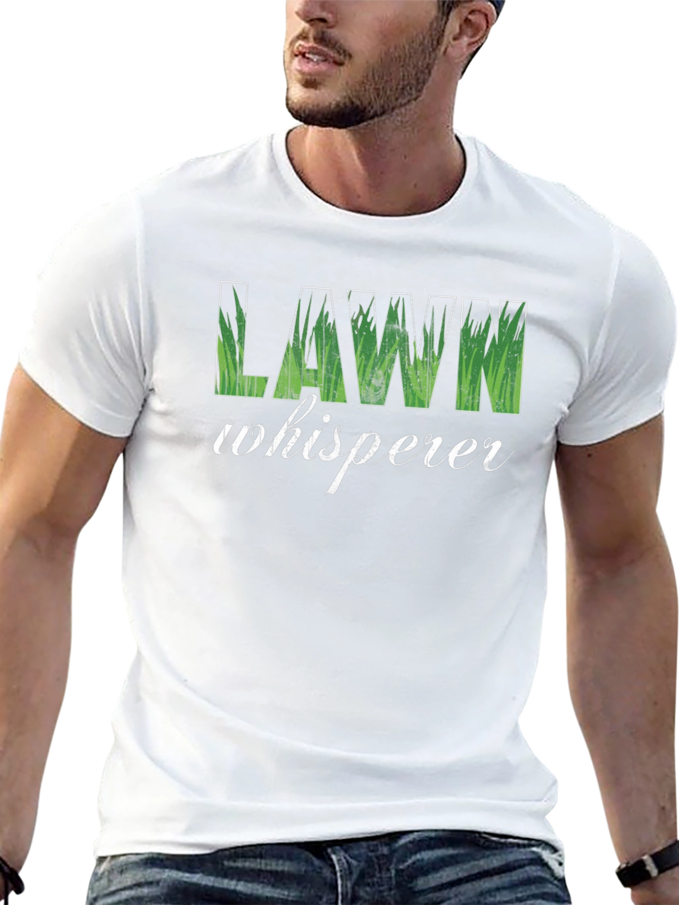 Lawn Whisperer Graphic Tee - Black Cotton T-Shirt