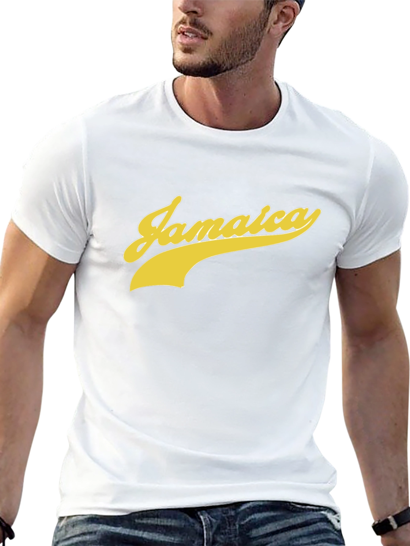 Jamaica Script Tee - Bold Style Black T-Shirt