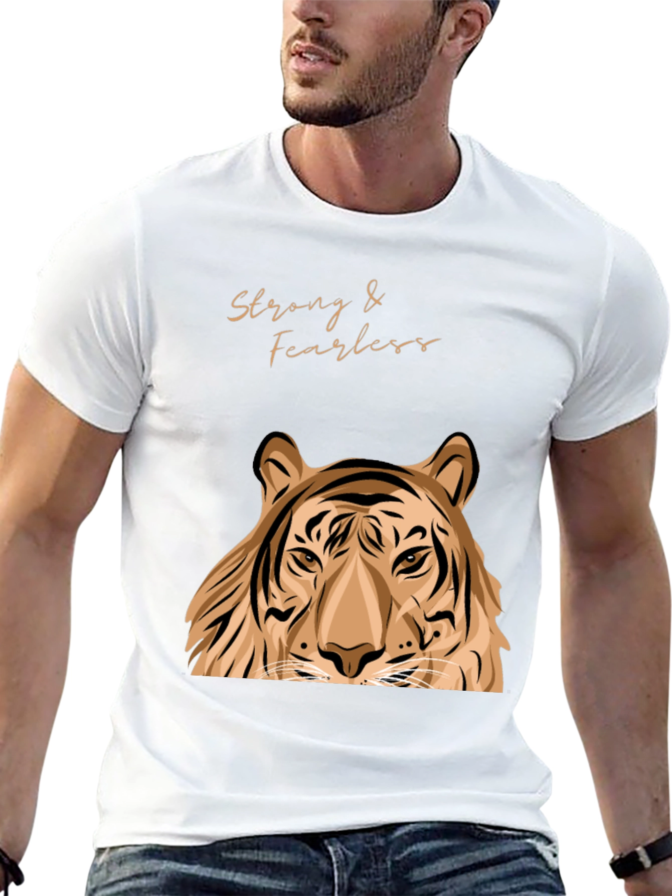 Strong & Fearless Tiger Graphic Tee