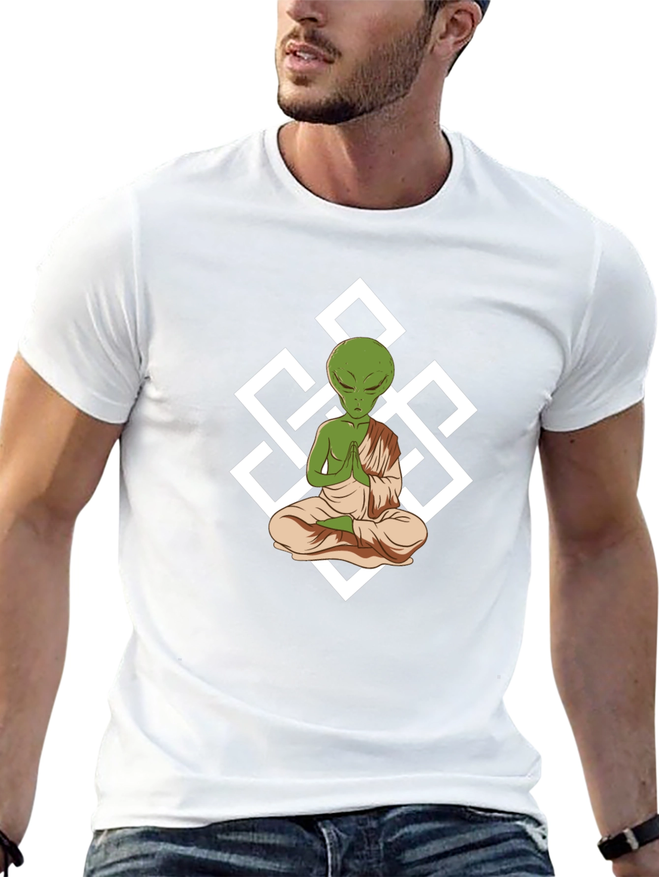 Meditating Alien Graphic Tee