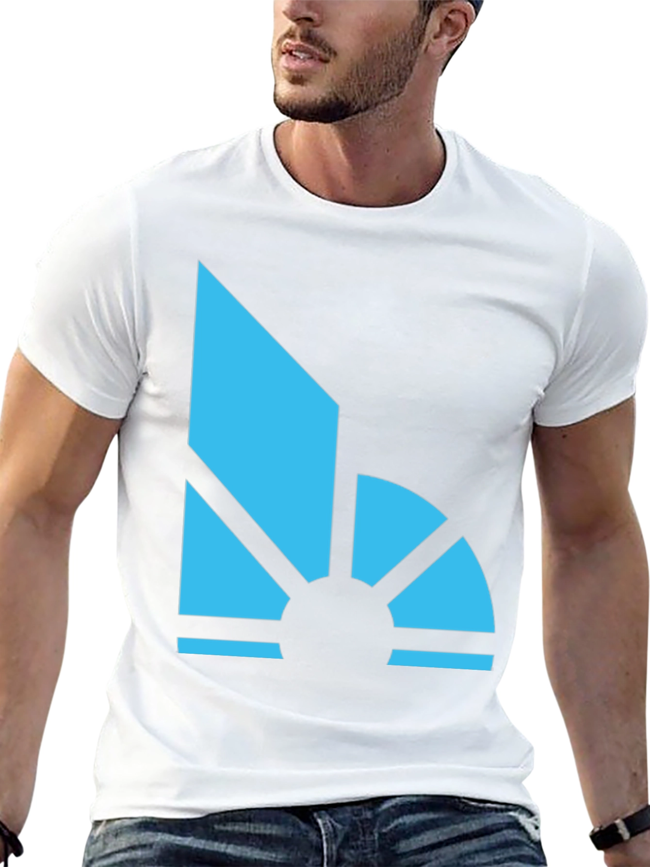 Geometric Sunrise Graphic Tee - Modern Style