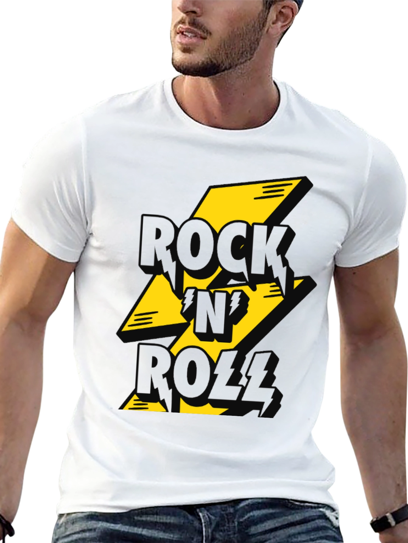 Rock n Roll Graphic Tee - Black T-Shirt