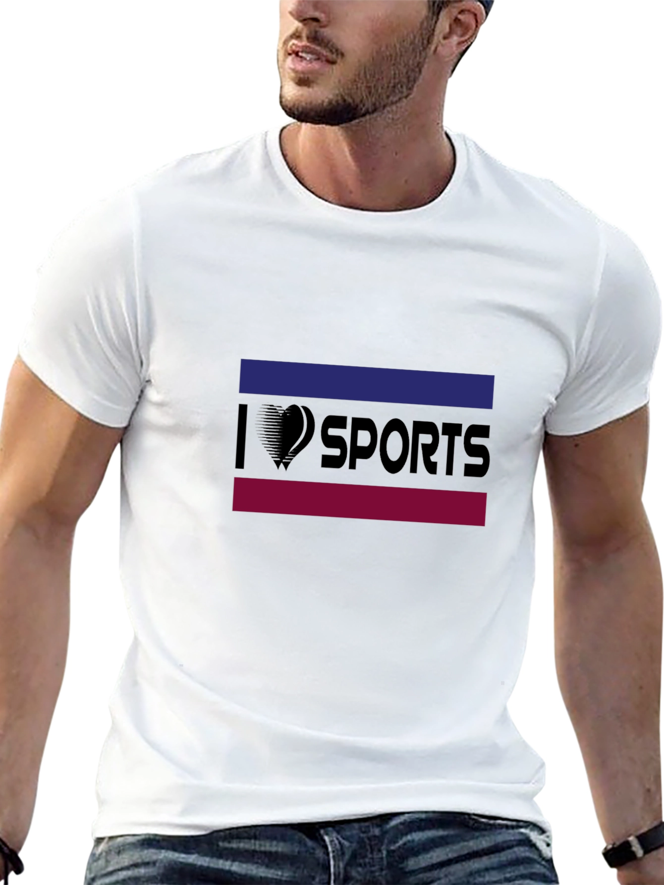 I Heart Sports Black Graphic Tee