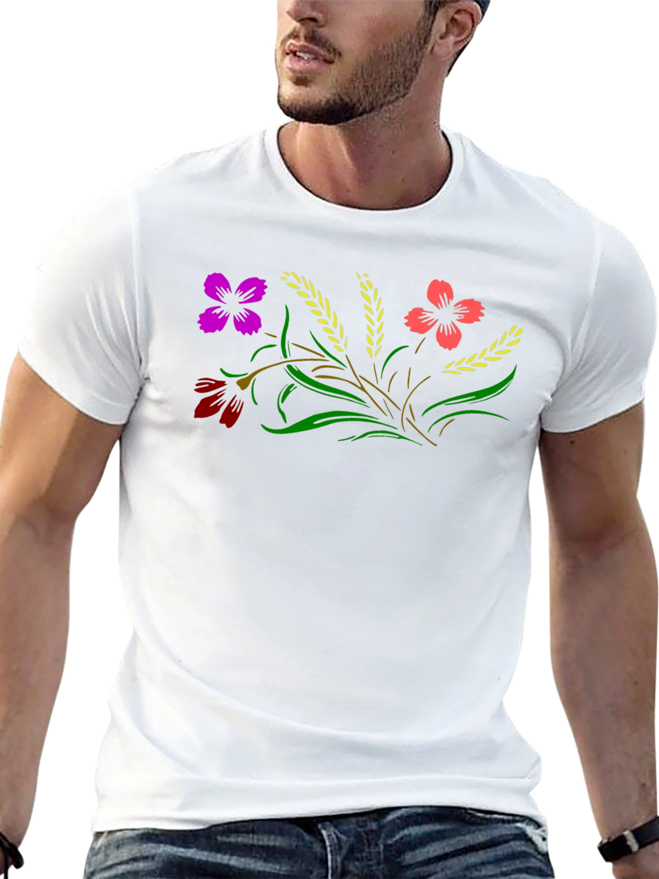 Floral T-Shirt - Black