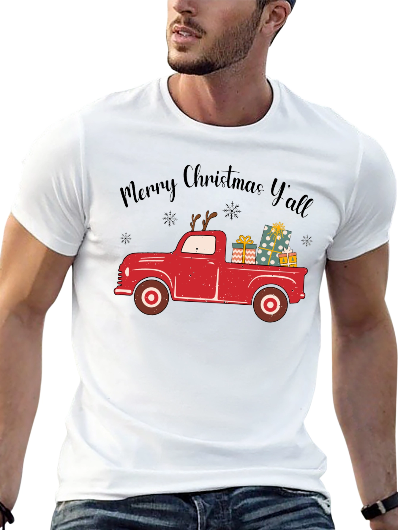 Merry Christmas Yall Truck T-Shirt