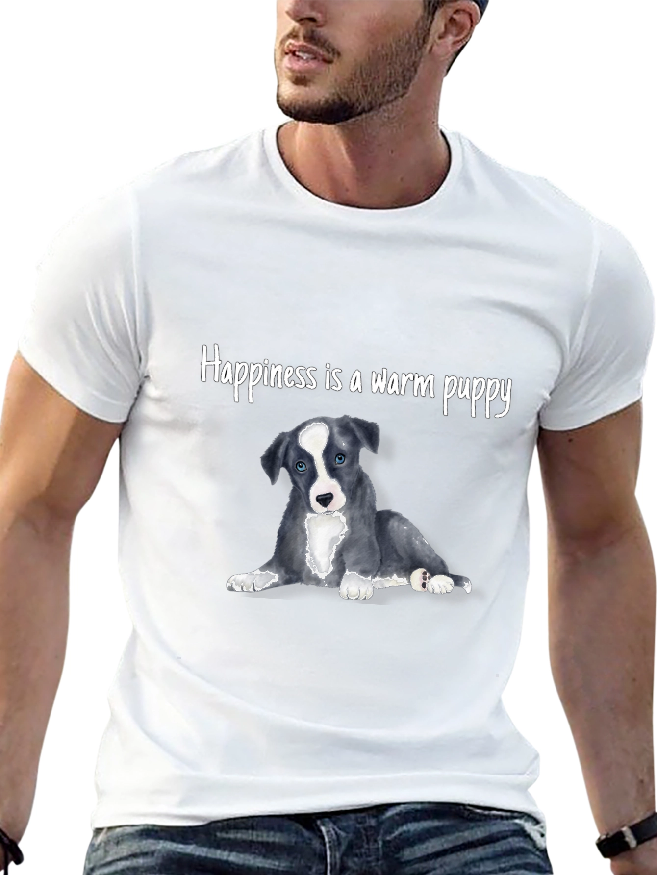 Warm Puppy Graphic T-Shirt - Unisex Casual Tee