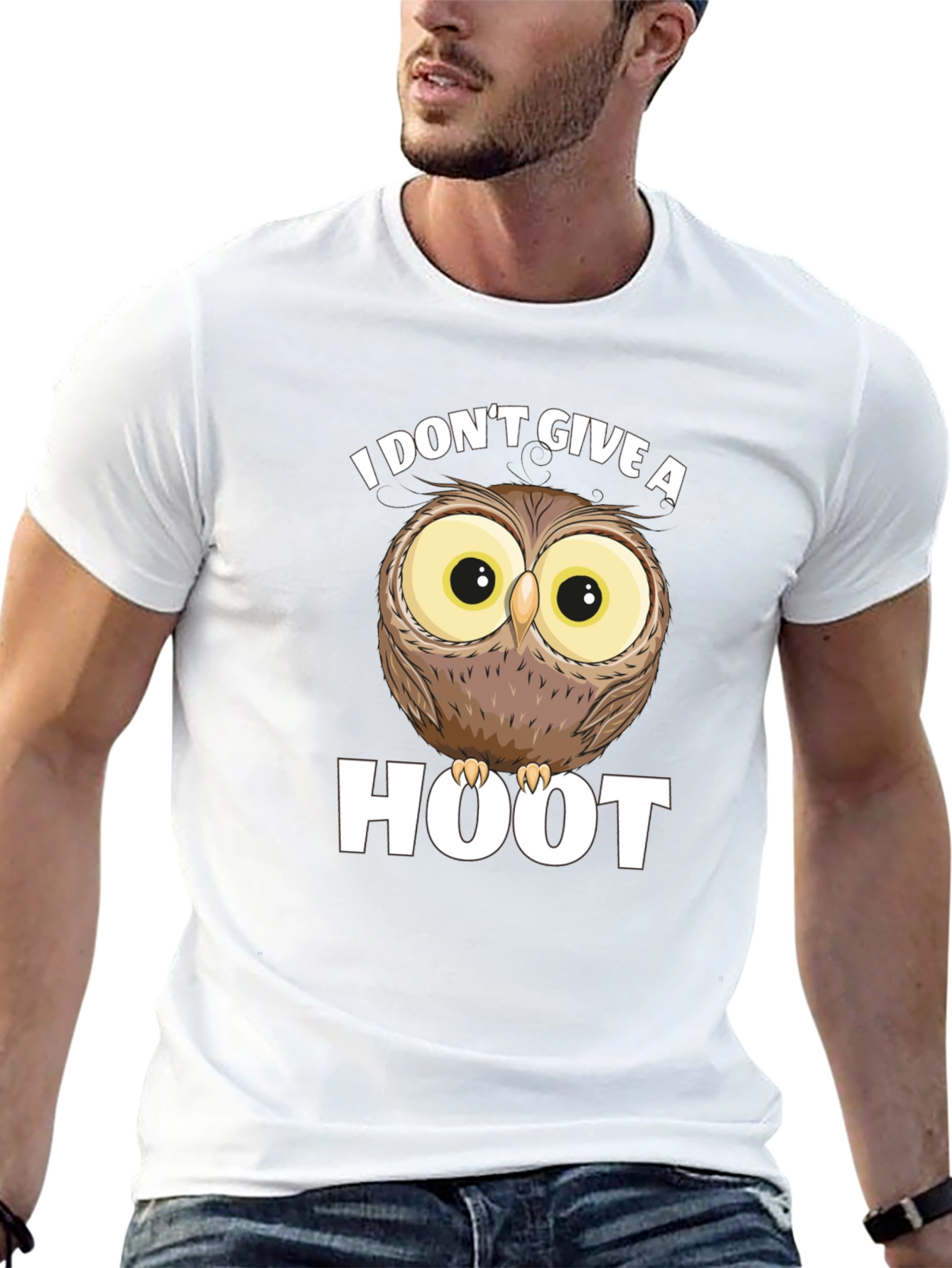 I Dont Give A Hoot Owl Graphic T-Shirt