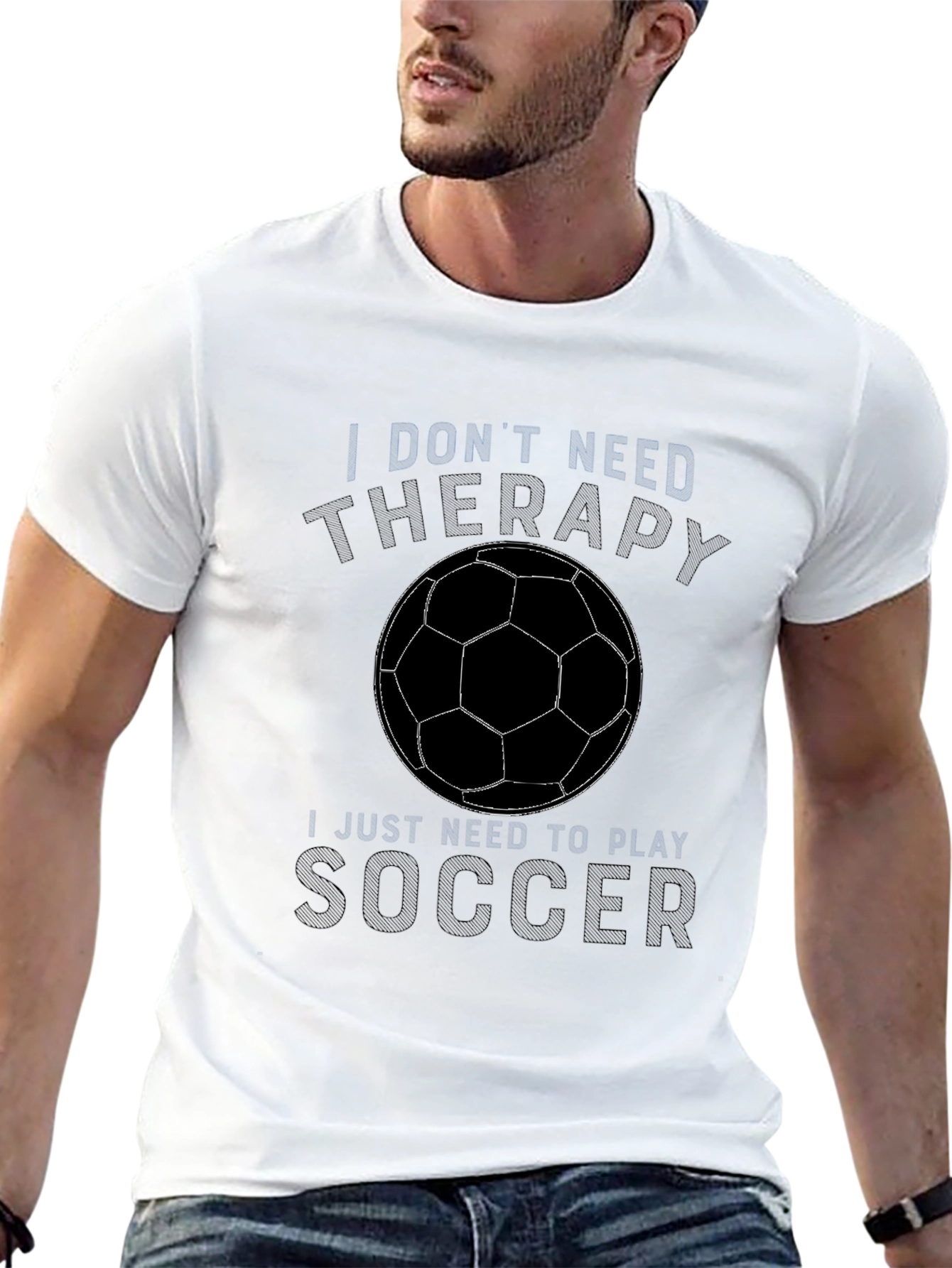 Soccer Therapy Graphic T-Shirt - Black