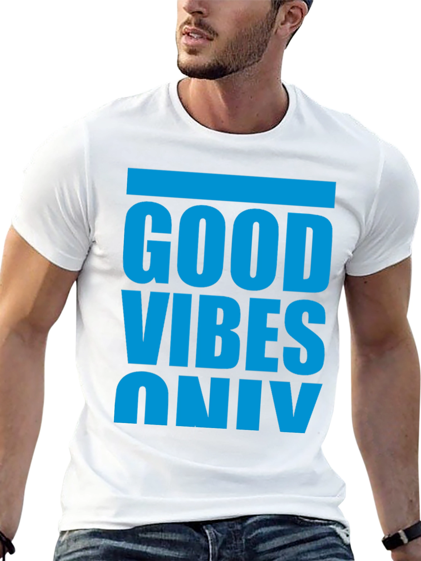 Good Vibes Only T-Shirt - Casual Graphic Tee