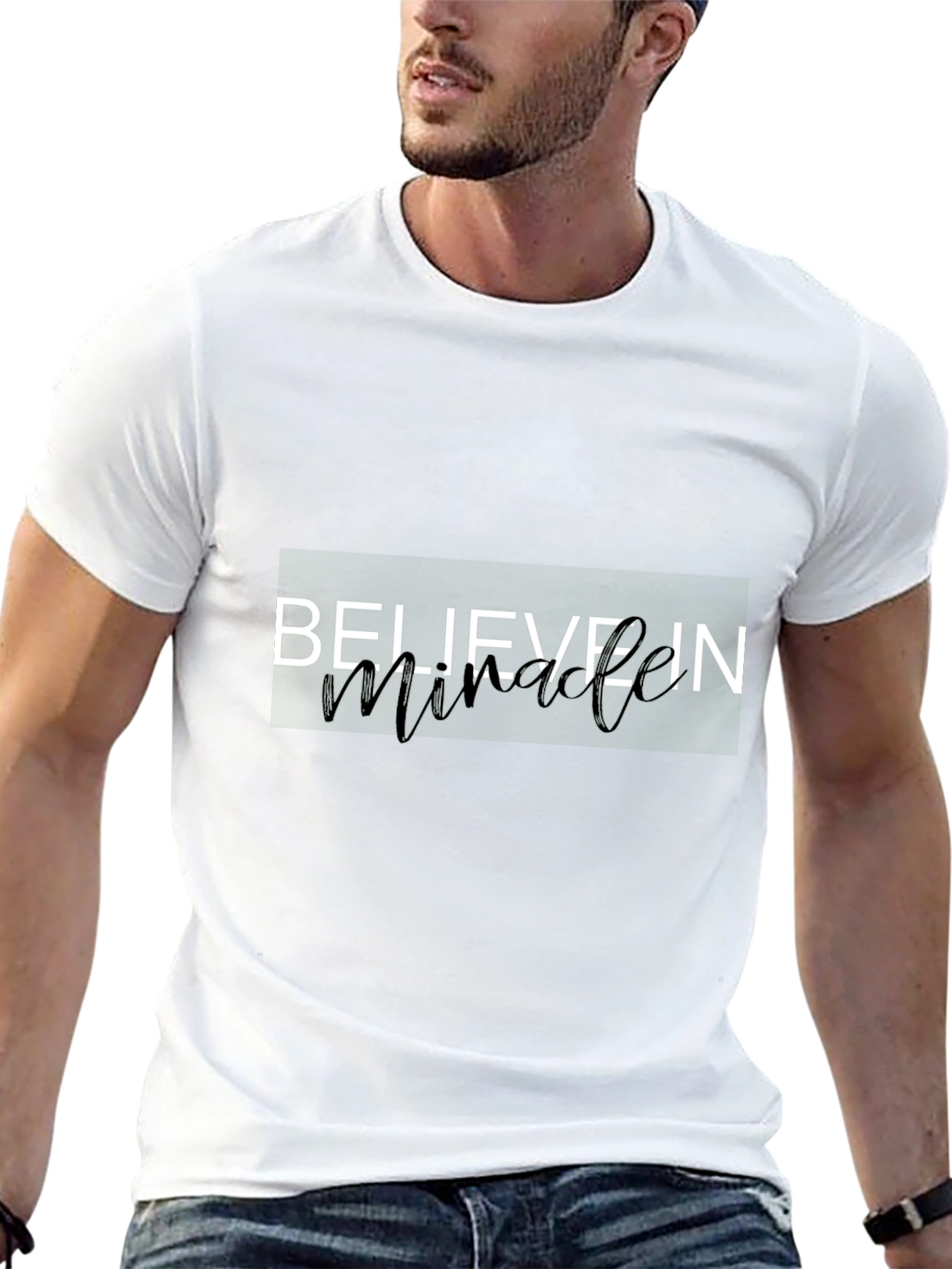 Believe In Miracles Graphic Tee - Black T-Shirt