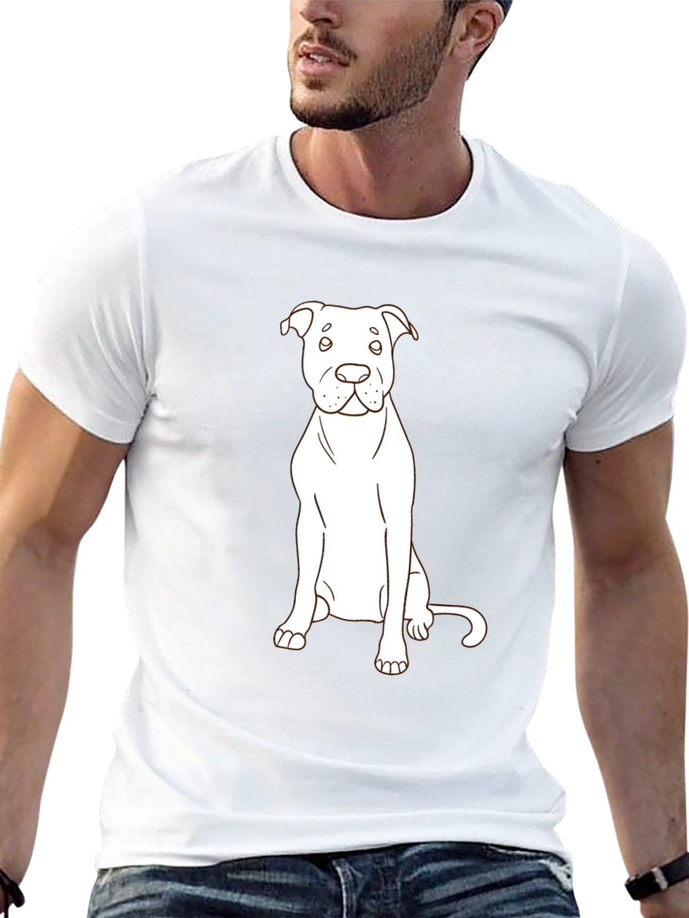 Dog Lovers Tee: Minimalist Pup Design