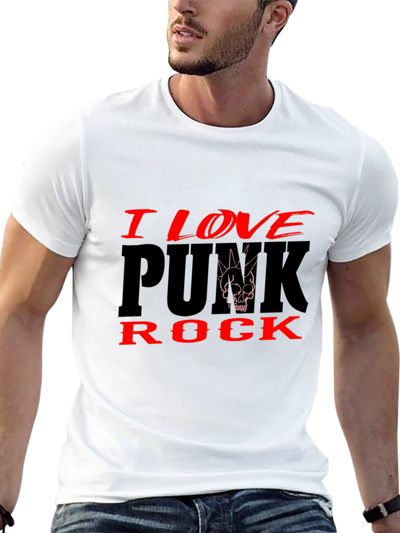 I Love Punk Rock Black Graphic Tee