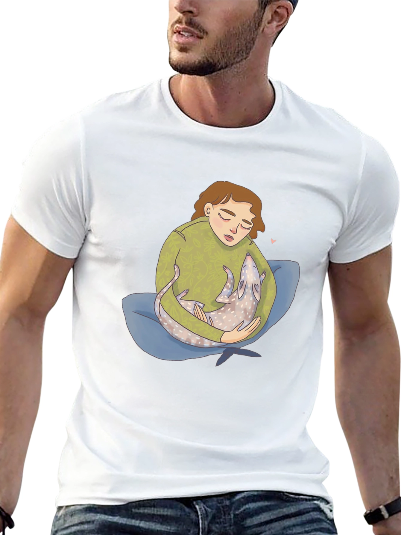Comfort Print Tee - Girl & Pet