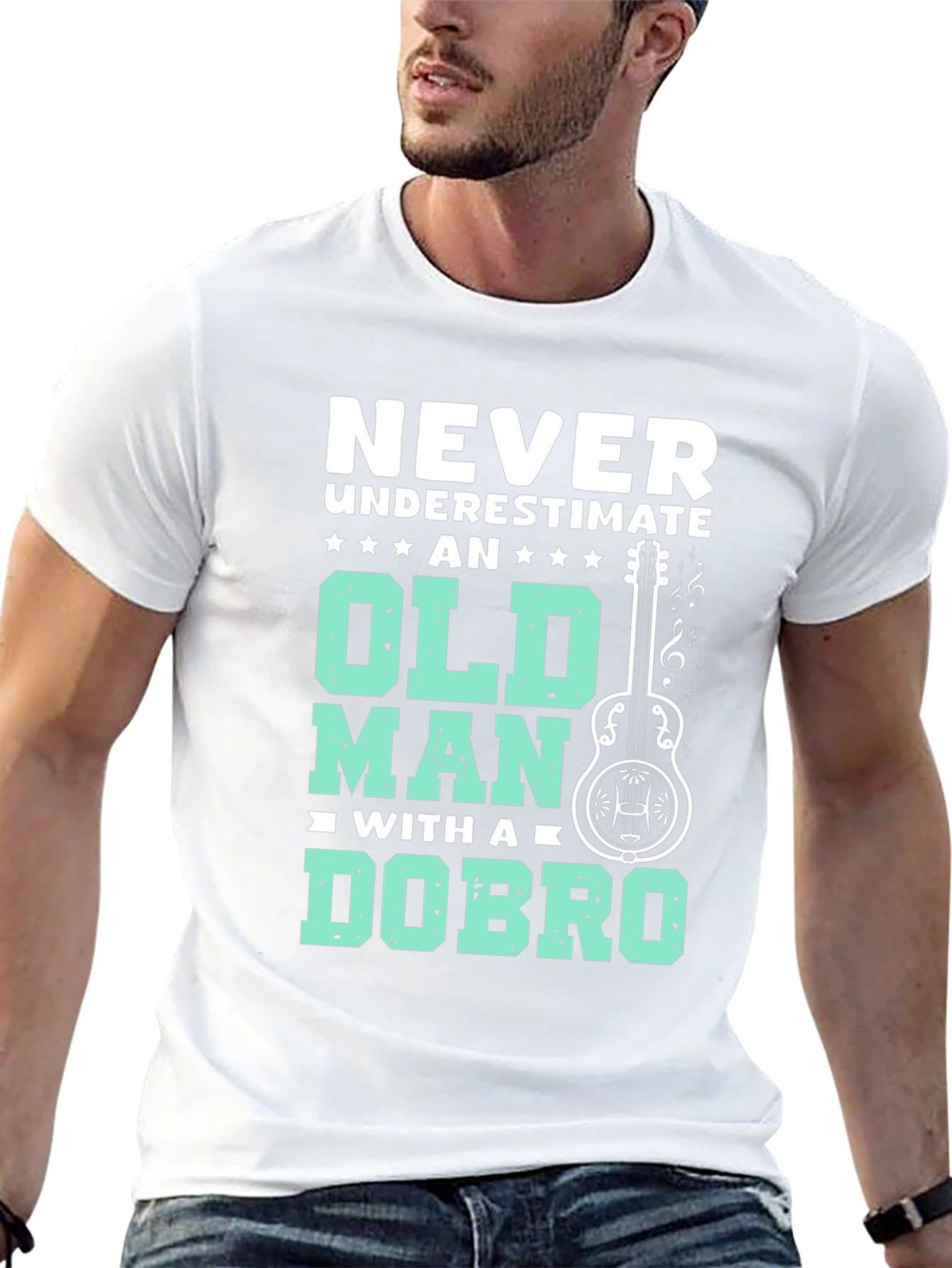 Never Underestimate Old Man Dobro T-Shirt
