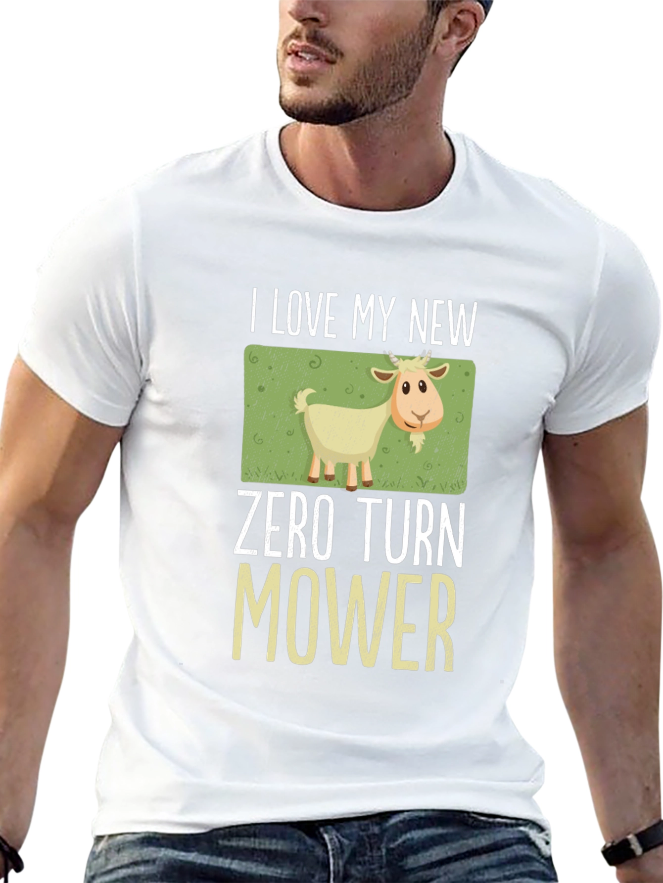 I Love My New Zero Turn Mower Goat T-Shirt