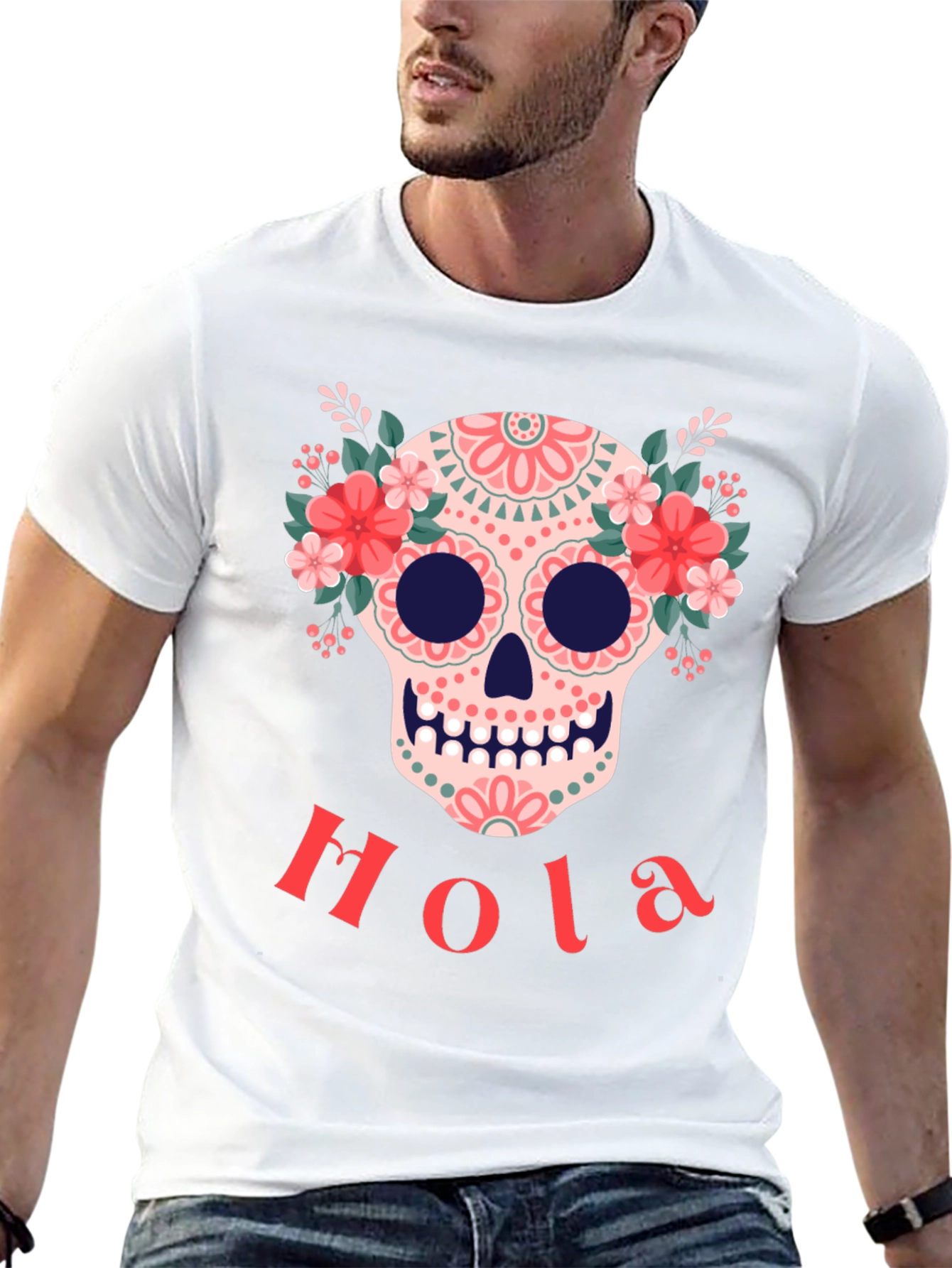 Hola Skull Tee - Day of the Dead