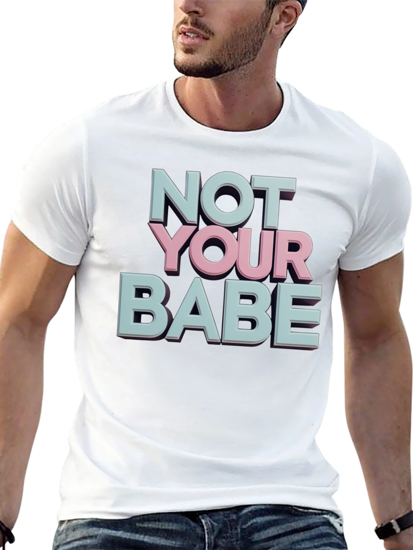 Not Your Babe Graphic Tee - Black Casual T-Shirt