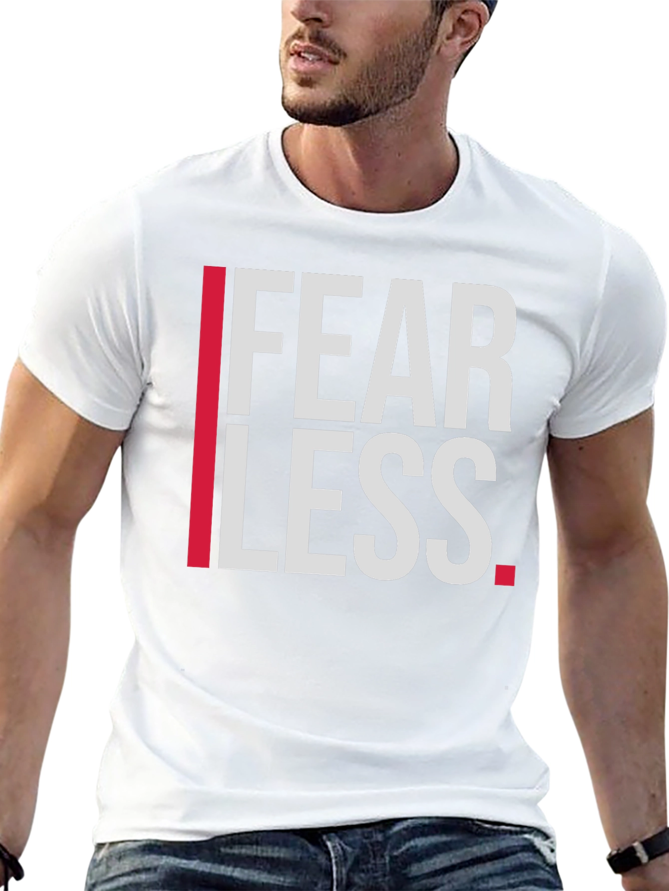 Fearless Graphic Print T-Shirt - Stylish Black Tee