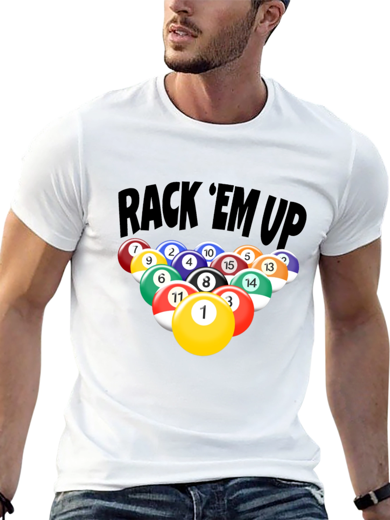 Rack Em Up Billiards Graphic T-Shirt