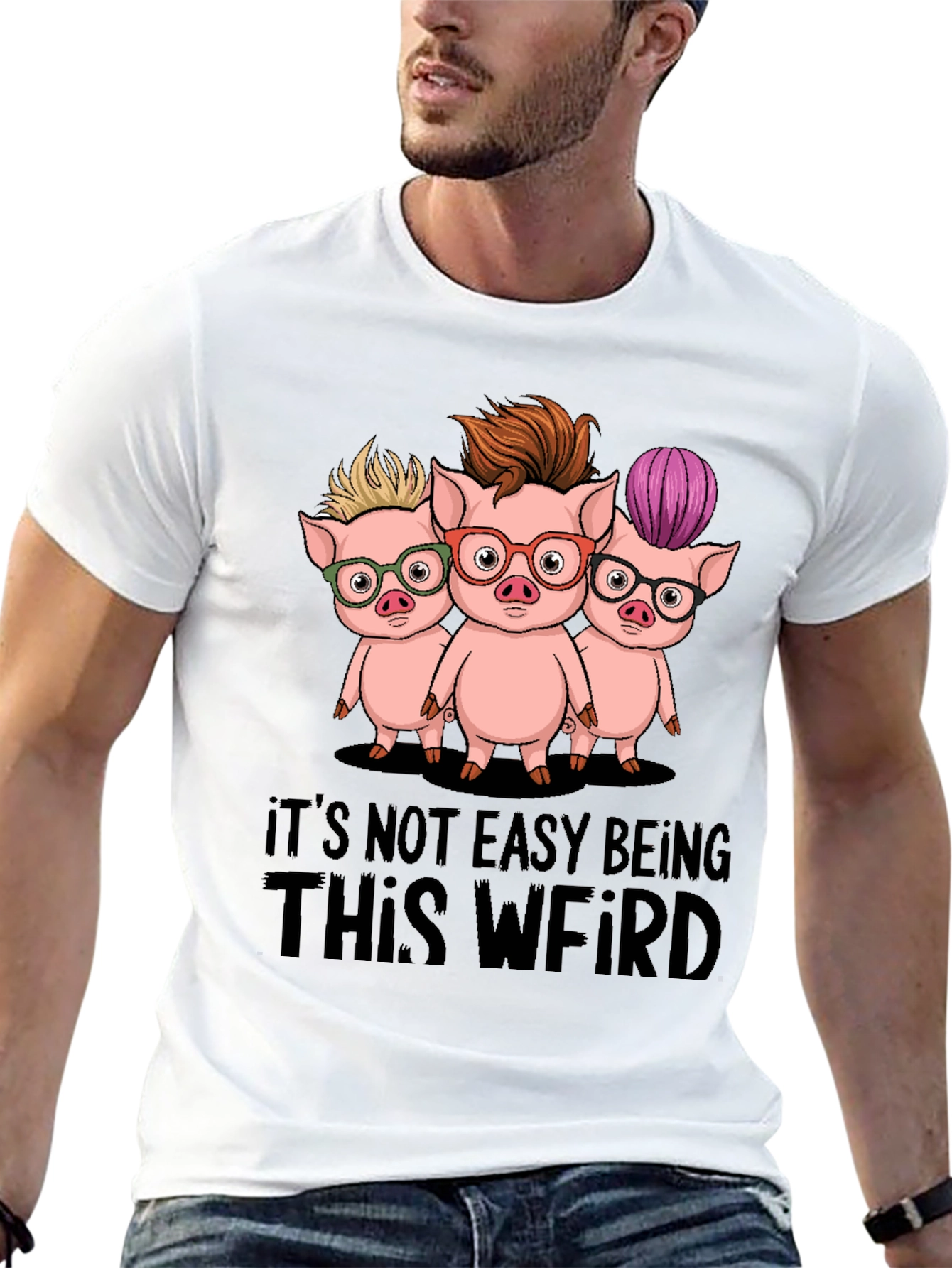 Funny Its Not Easy Being This Weird Pig T-Shirt