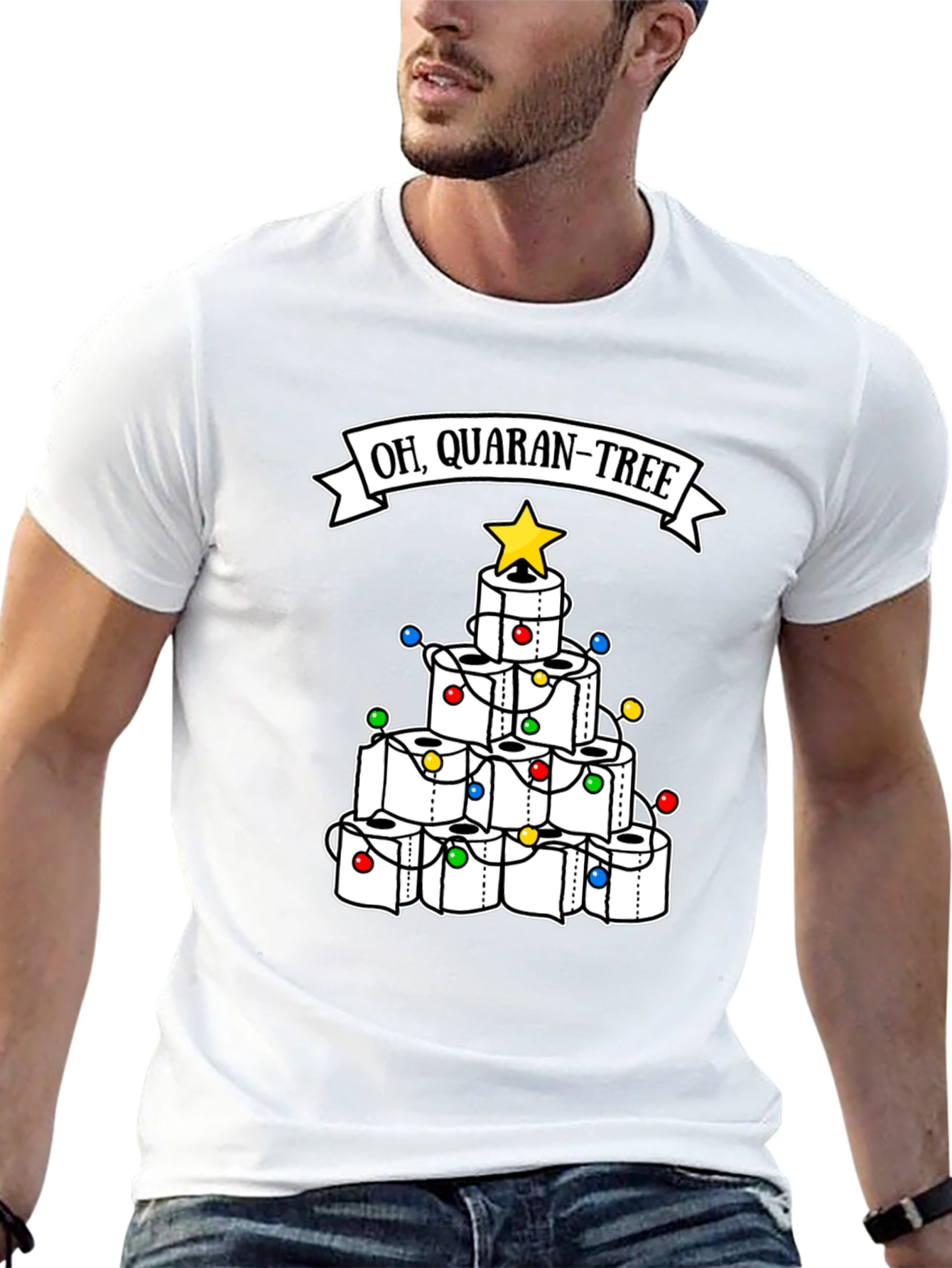 Oh Quaran-Tree T-Shirt Toilet Paper Christmas Tree Tee