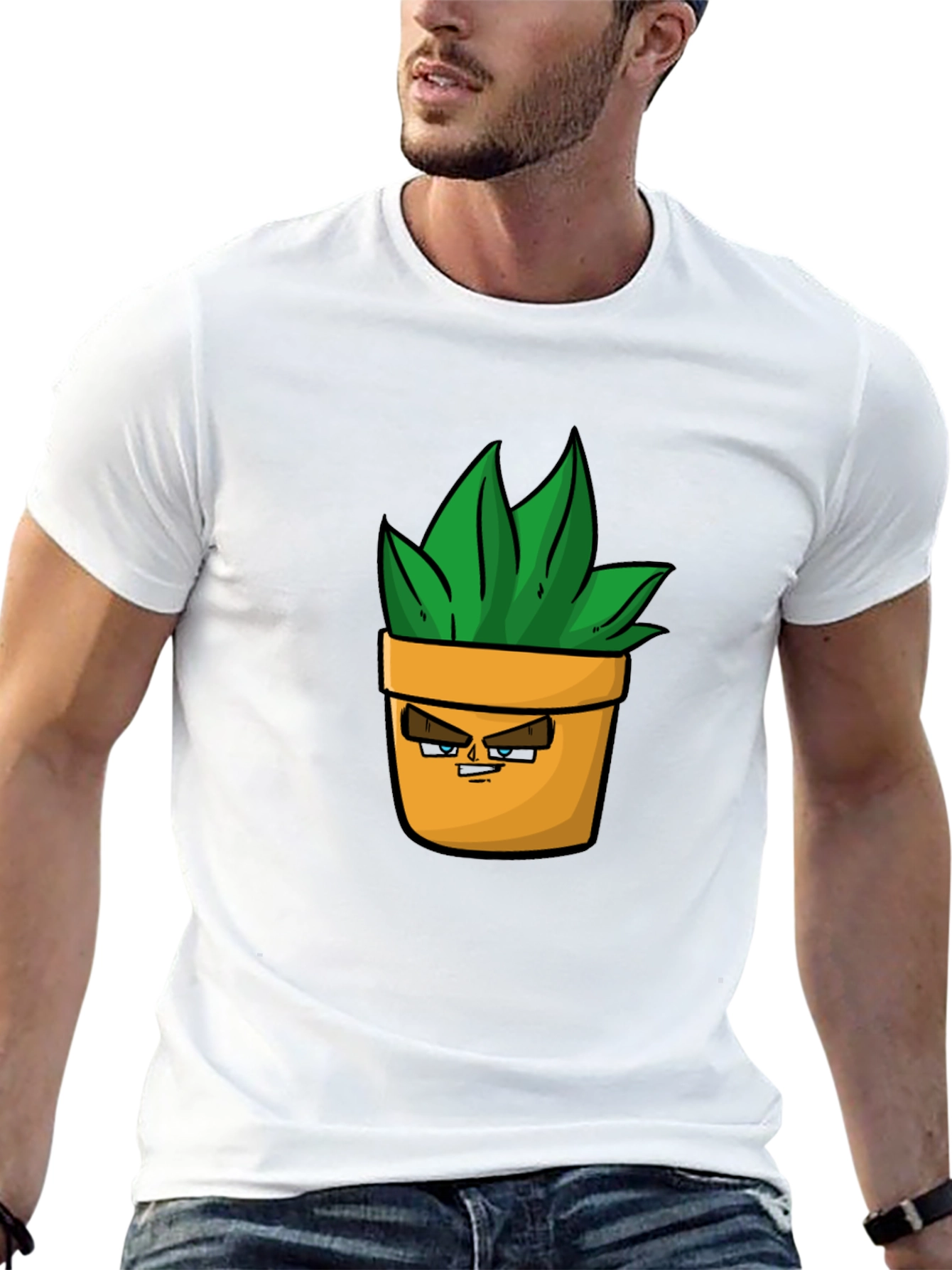 Cool Plant Pot Graphic T-Shirt - Stylish Cotton Tee