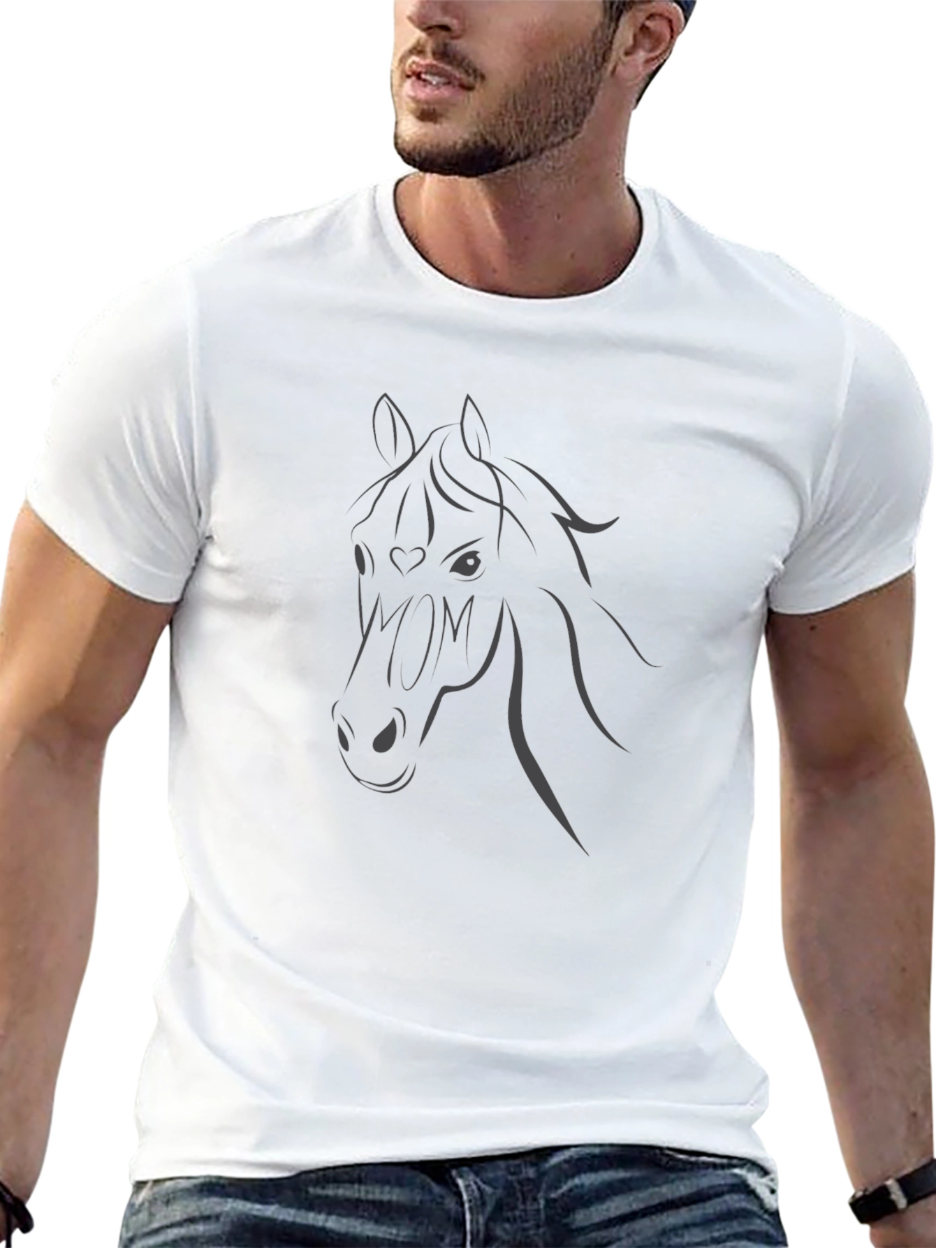 Horse Mom Graphic T-Shirt - Black