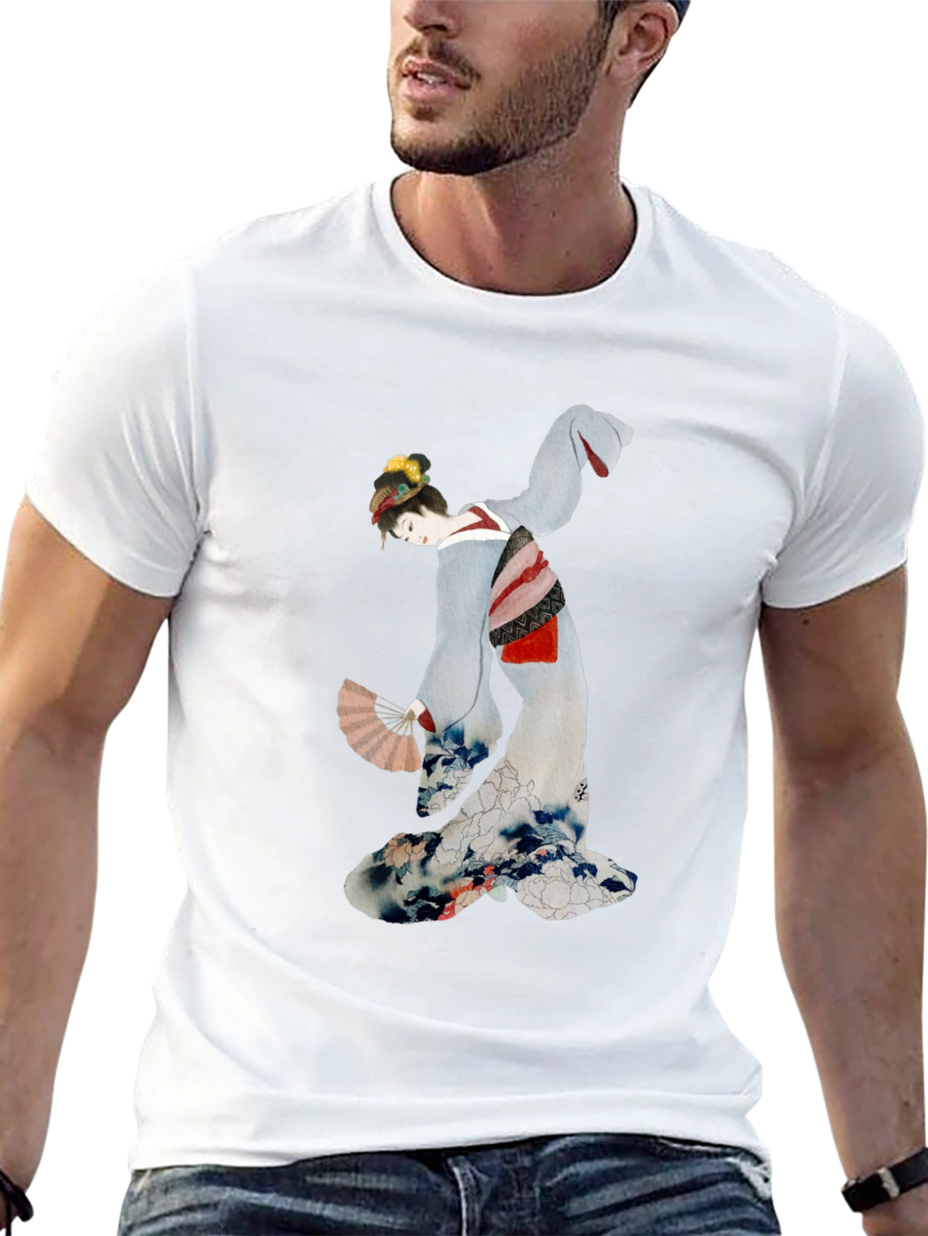 Geisha Graphic Tee - Unique Japanese Art Shirt