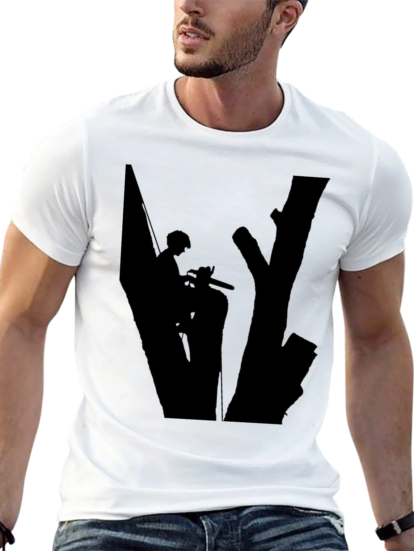 Arborist Silhouette Graphic Tee - Black